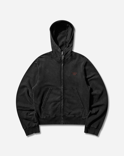 Martine Rose Hooded Zip Crew Black Washed Sweatshirts Zip-Ups 682JS02002