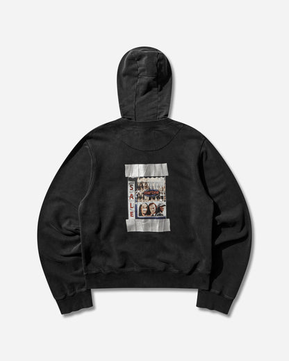 Martine Rose Hooded Zip Crew Black Washed Sweatshirts Zip-Ups 682JS02002