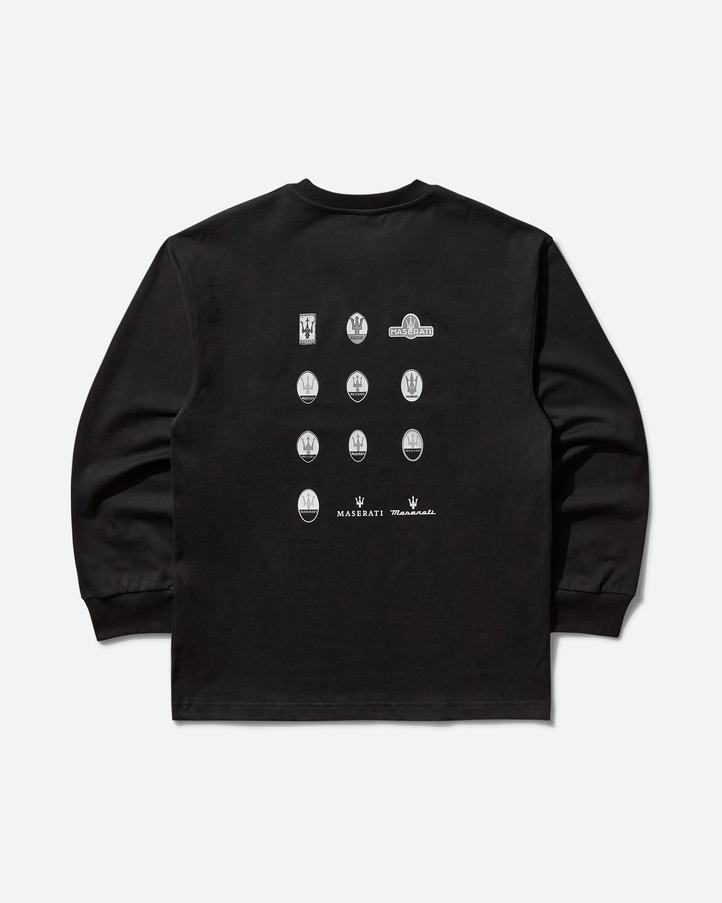 Maserati Heritage Long Sleeve Meteorite T-Shirts Top BMMW007JY05 GRY0030