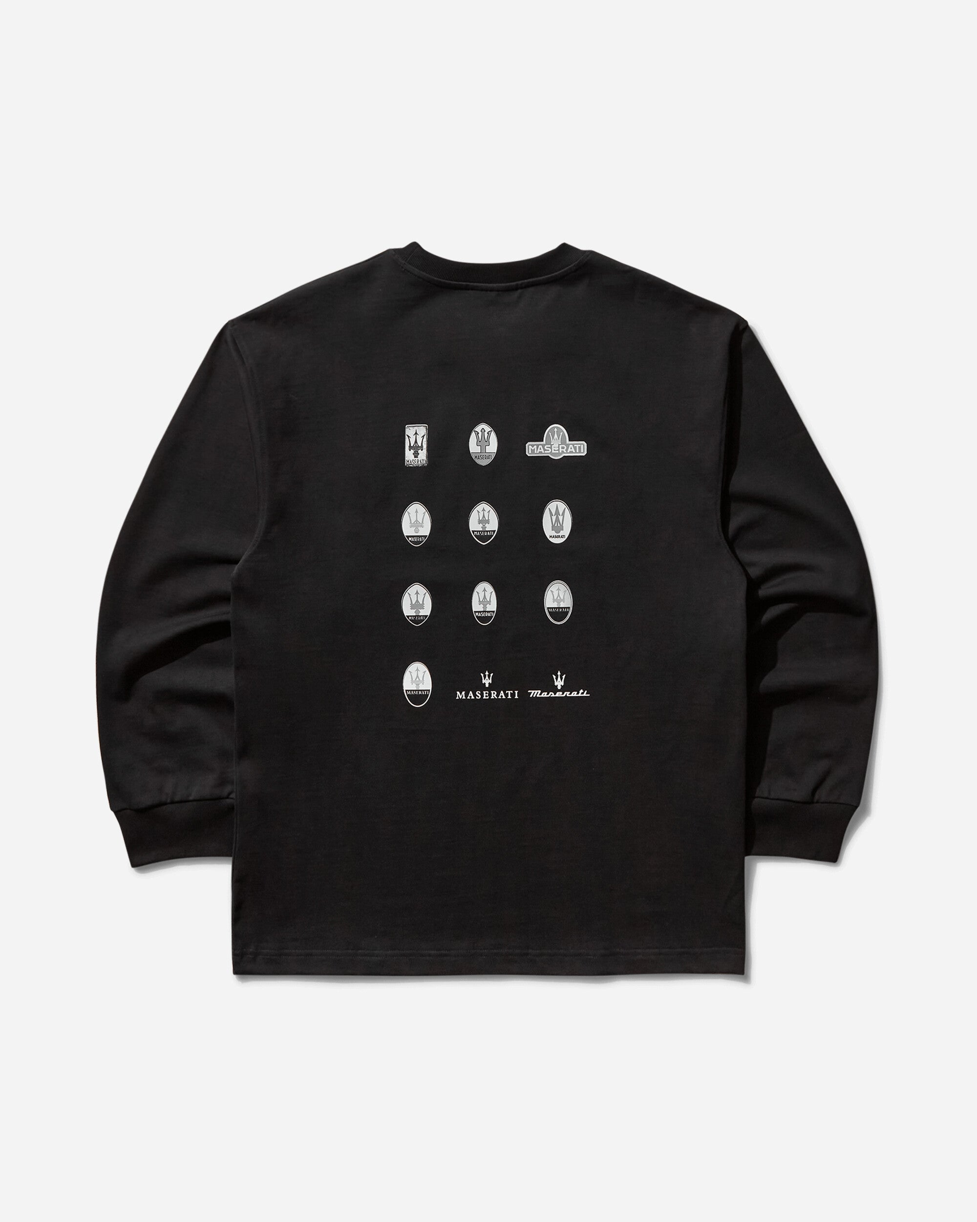 Maserati Heritage Long Sleeve Meteorite T-Shirts Top BMMW007JY05 GRY0030