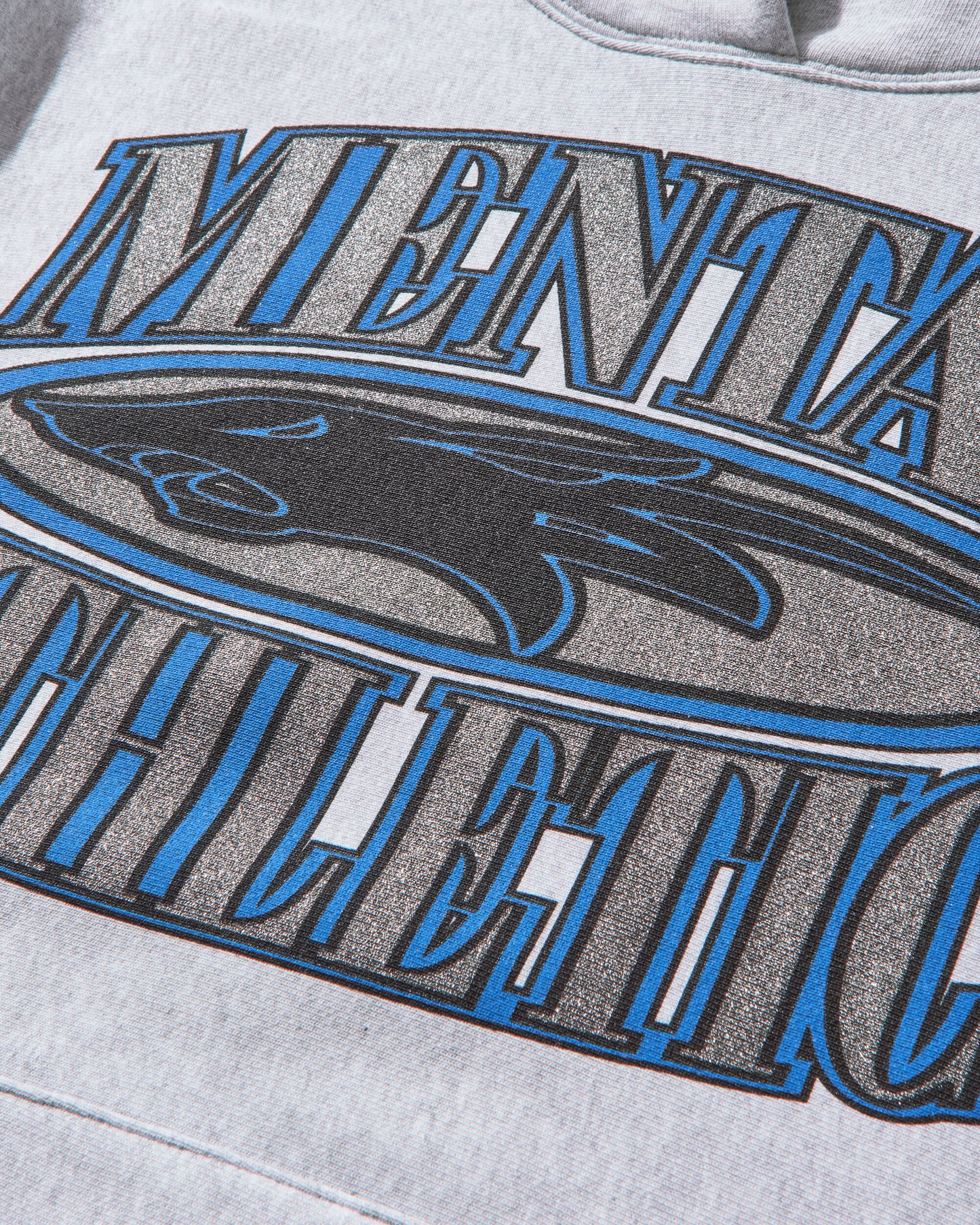 Mental Athletic Wolf Hoodie Grey Melange Sweatshirts Hoodies ZBMW030JY23 GRY0404