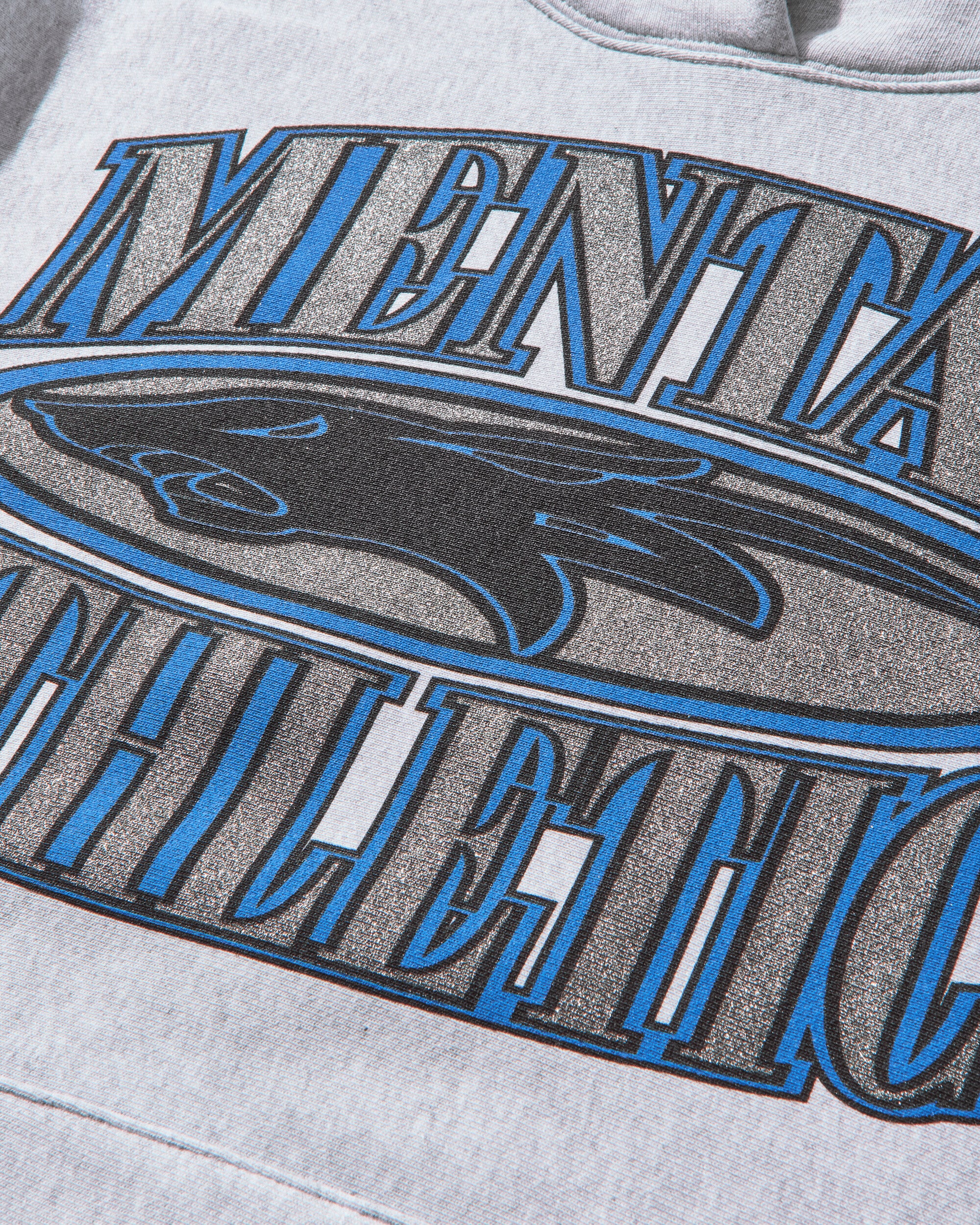 Mental Athletic Wolf Hoodie Grey Melange Sweatshirts Hoodies ZBMW030JY23 GRY0404