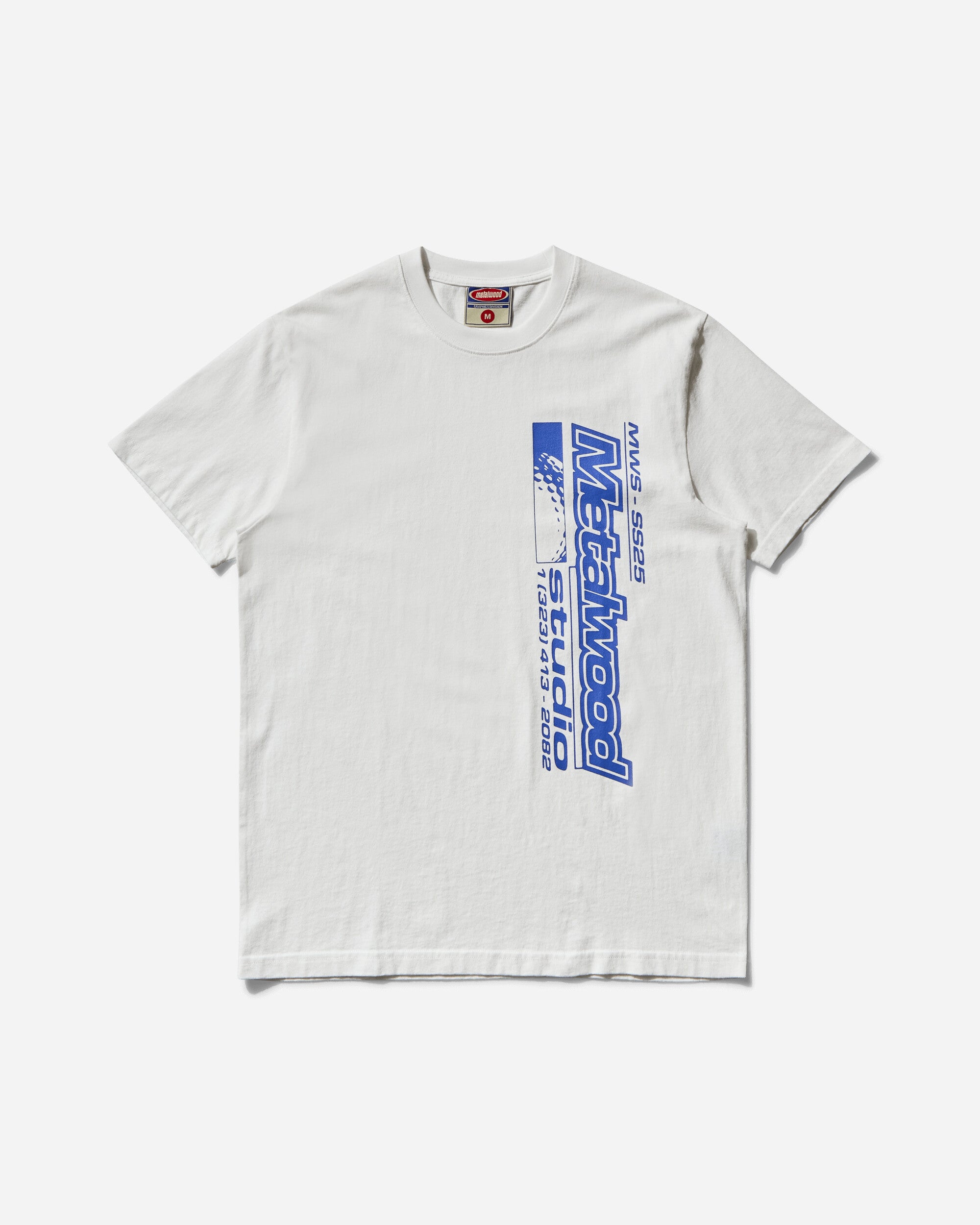 Metalwood Studio La Brea Shop T-Shirt White T-Shirts Shortsleeve MWS25-03-13 WHT