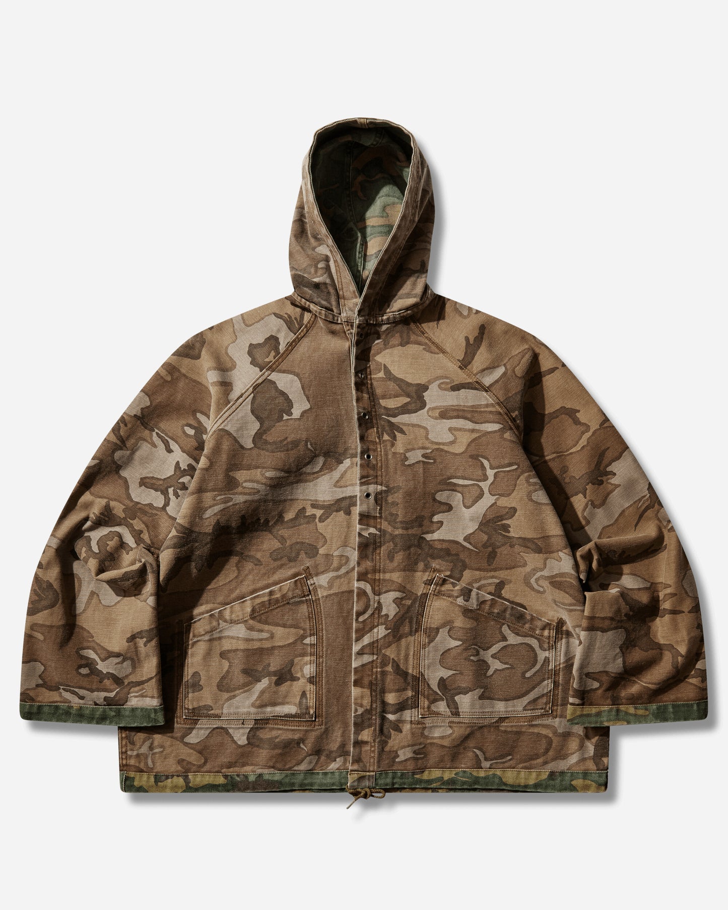 Needles Reversible Hooded Coat Camo Twill Camo Coats and Jackets Denim Jackets SX143 101487397