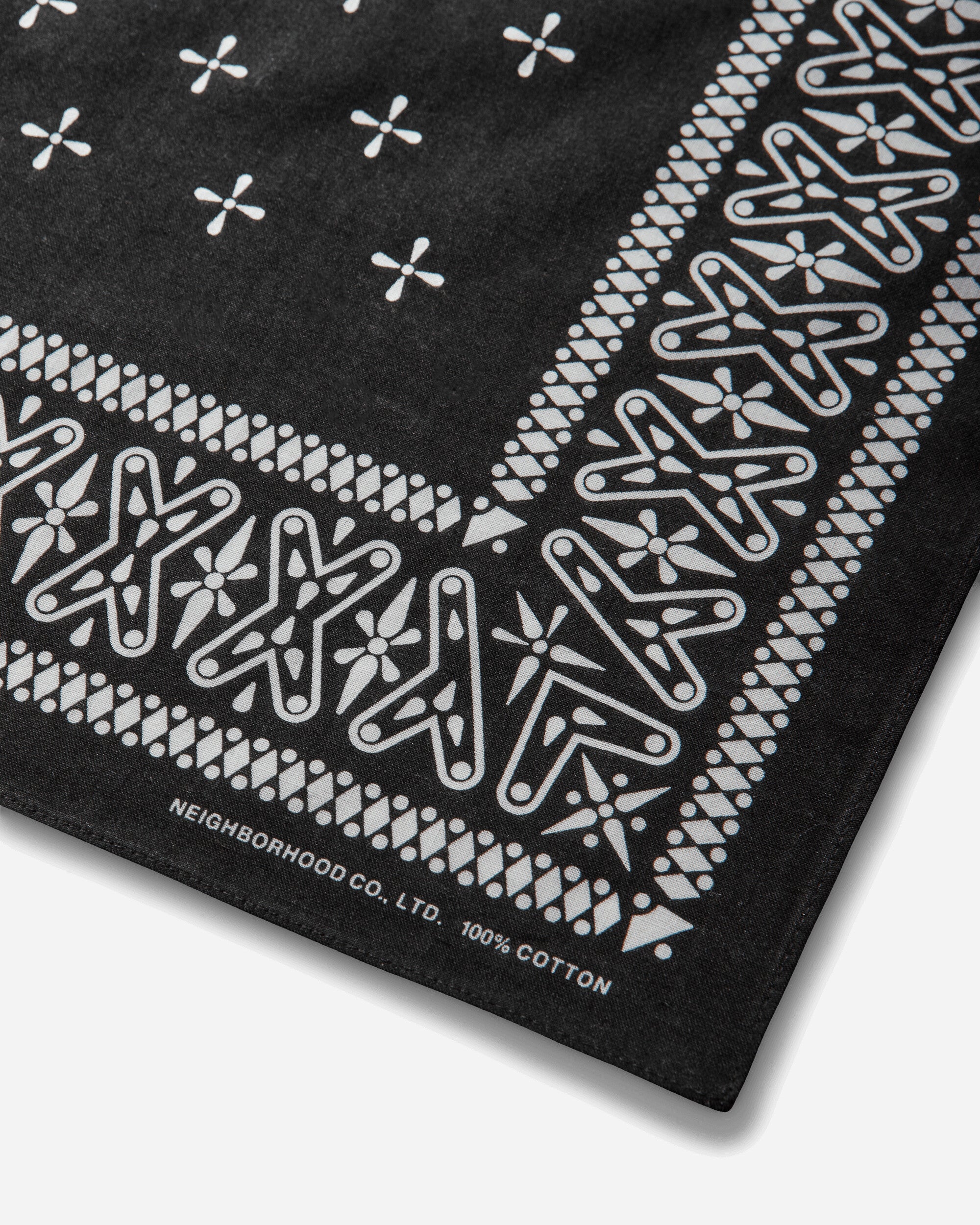 Neighborhood Cross Pattern Bandana Black Gloves and Scarves Bandanas 261BXNH-AC01 BLACK