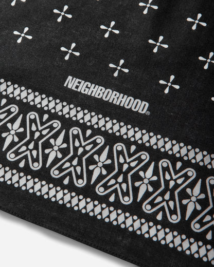 Neighborhood Cross Pattern Bandana Black Gloves and Scarves Bandanas 261BXNH-AC01 BLACK