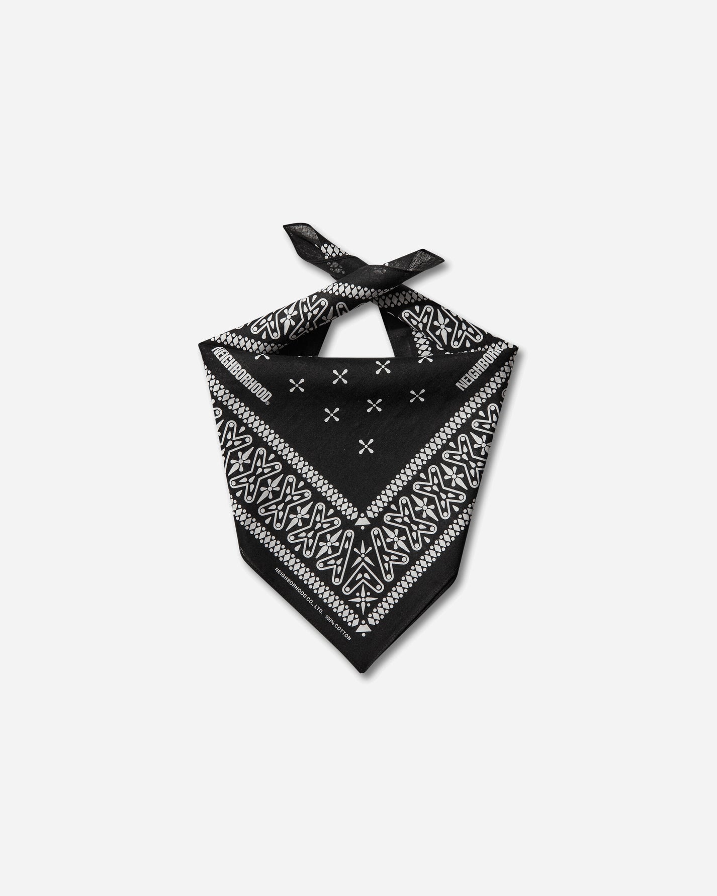 Neighborhood Cross Pattern Bandana Black Gloves and Scarves Bandanas 261BXNH-AC01 BLACK