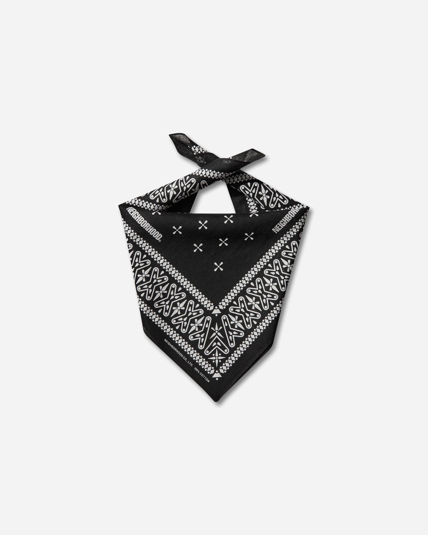 Neighborhood Cross Pattern Bandana Black Gloves and Scarves Bandanas 261BXNH-AC01 BLACK