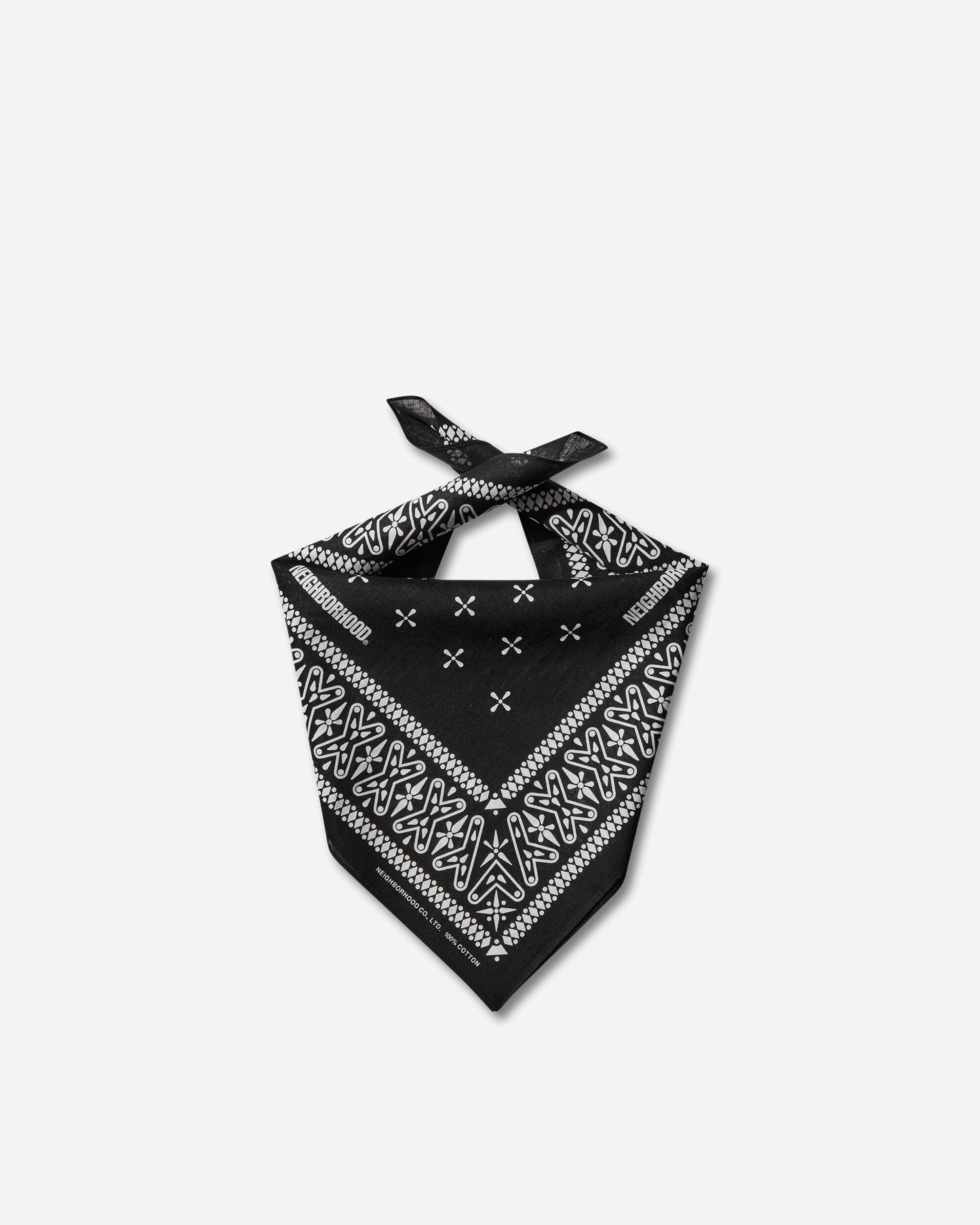 Neighborhood Cross Pattern Bandana Black Gloves and Scarves Bandanas 261BXNH-AC01 BLACK