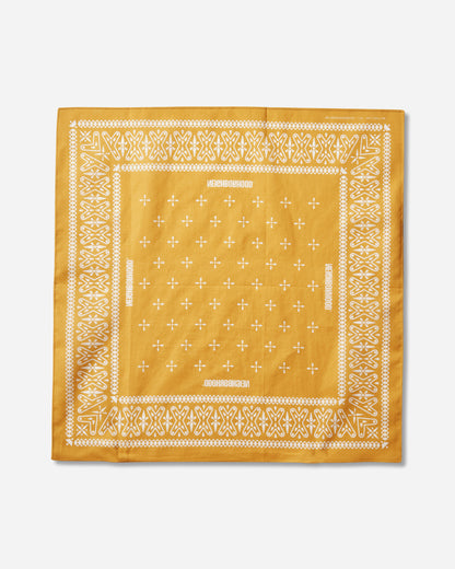 Neighborhood Cross Pattern Bandana Yellow Gloves and Scarves Bandanas 261BXNH-AC01 YELLOW