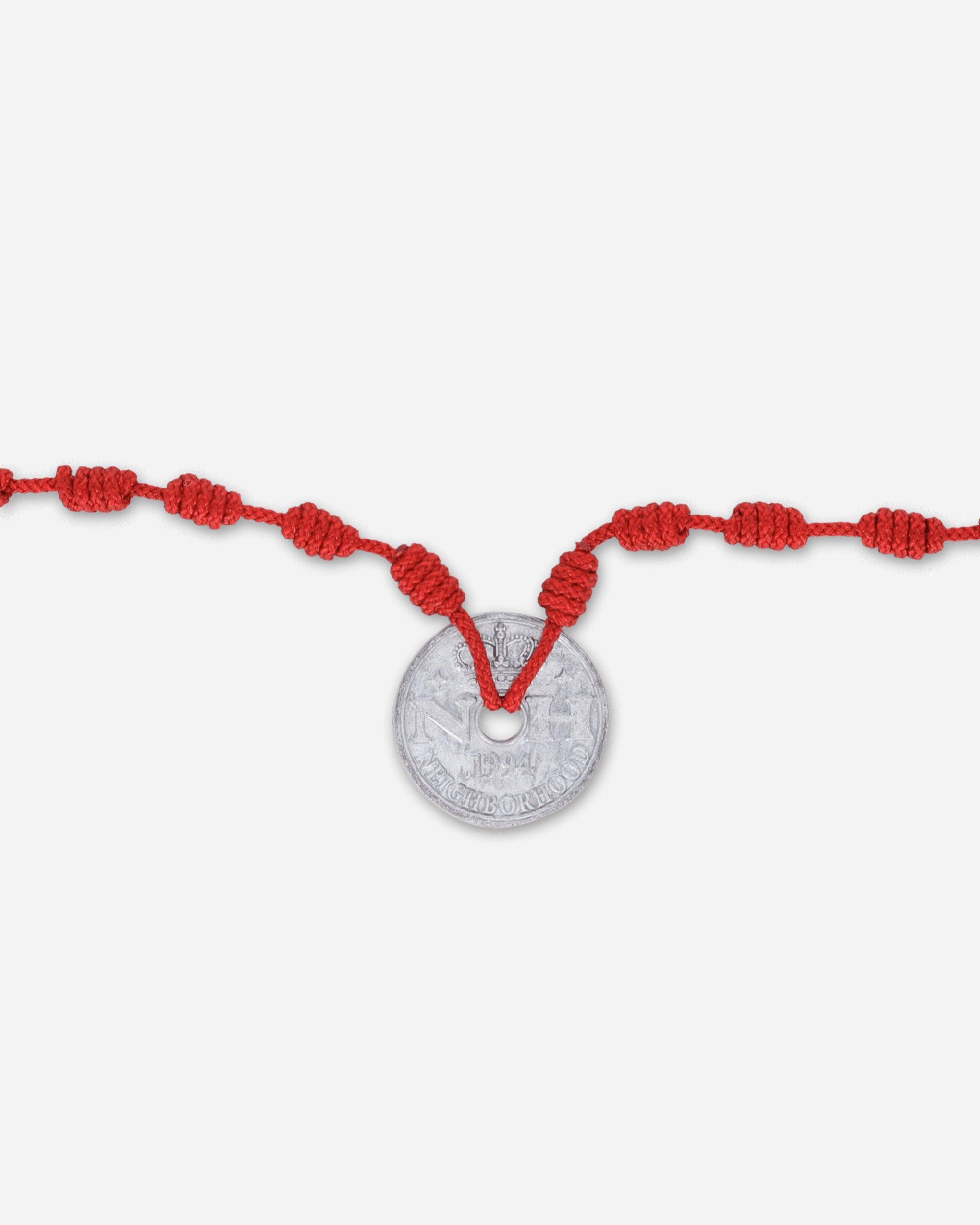 Neighborhood Cord Coin Necklace Red Jewellery Necklaces 251MYNH-AC03 RE