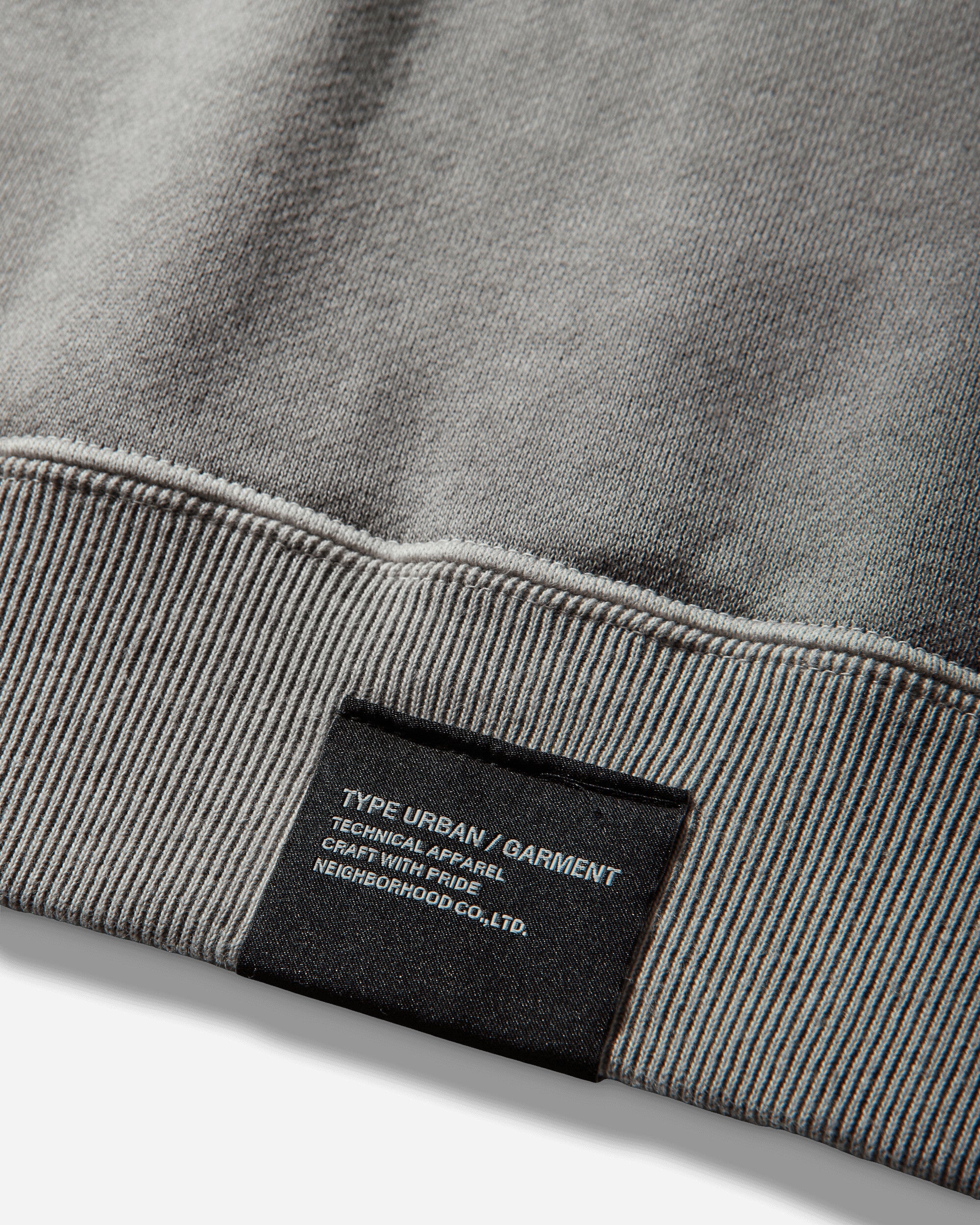 Neighborhood Pigment Dyed Sweat Shirt Ls Gray Sweatshirts Crewneck 261FPNH-CSM01 GRAY