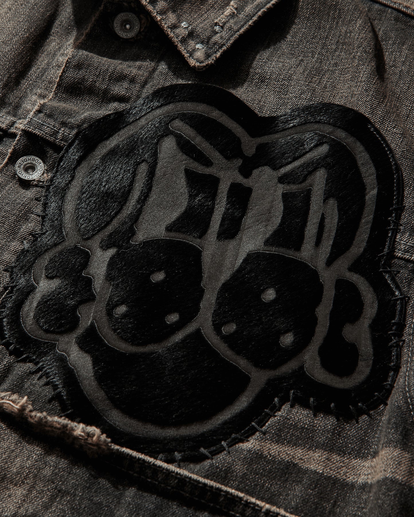 Neighborhood Nh X Chito  Savage Denim Type 1 Jacket Mod Black Coats and Jackets Denim Jackets 252XBCIN-JKM01S BLACK