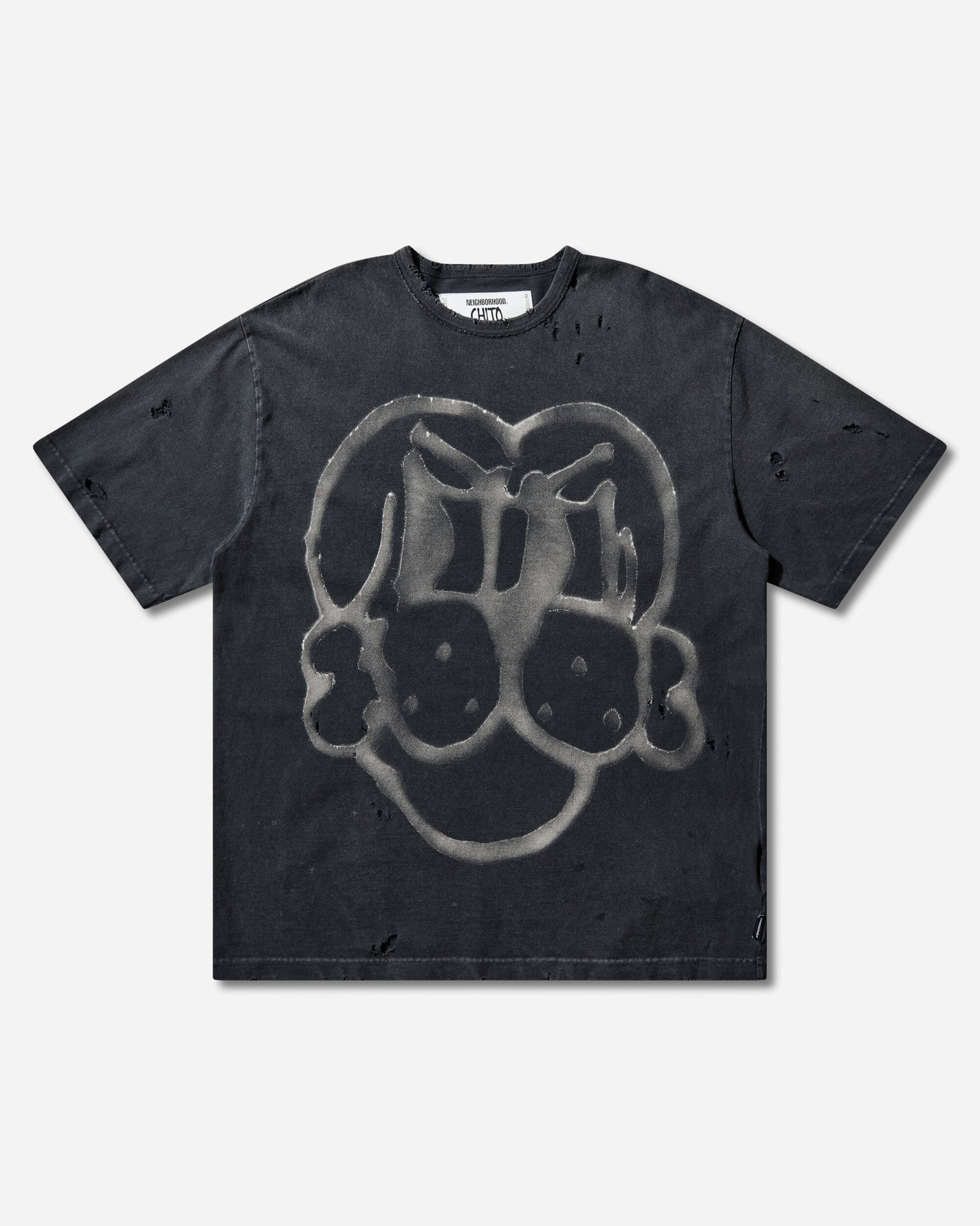 Neighborhood Nh X Chito  Savage Crewneck Ss Black T-Shirts Shortsleeve 252OKCIN-CSM02S BLACK