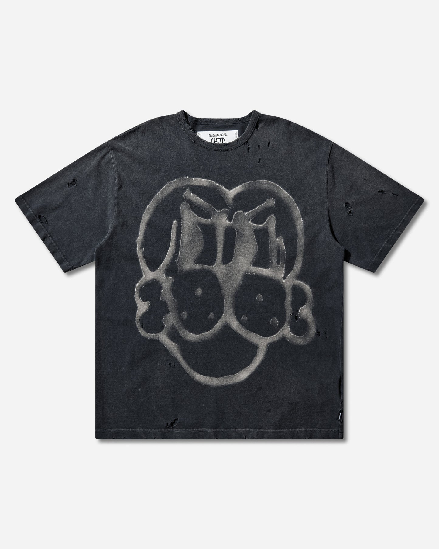 Neighborhood Nh X Chito  Savage Crewneck Ss Black T-Shirts Shortsleeve 252OKCIN-CSM02S BLACK