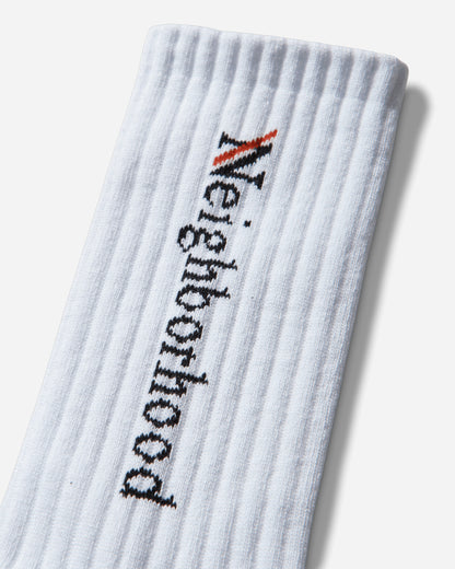 Neighborhood Logo Socks White Underwear Socks 261WINH-UWM01 WHITE