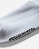 Neighborhood Logo Socks White Underwear Socks 261WINH-UWM01 WHITE