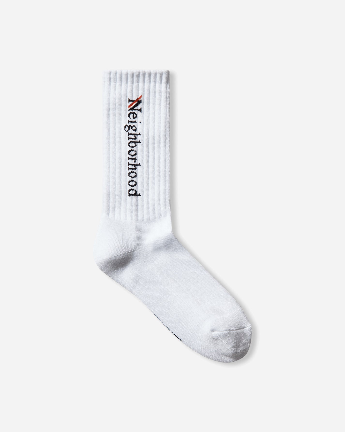 Neighborhood Logo Socks White Underwear Socks 261WINH-UWM01 WHITE