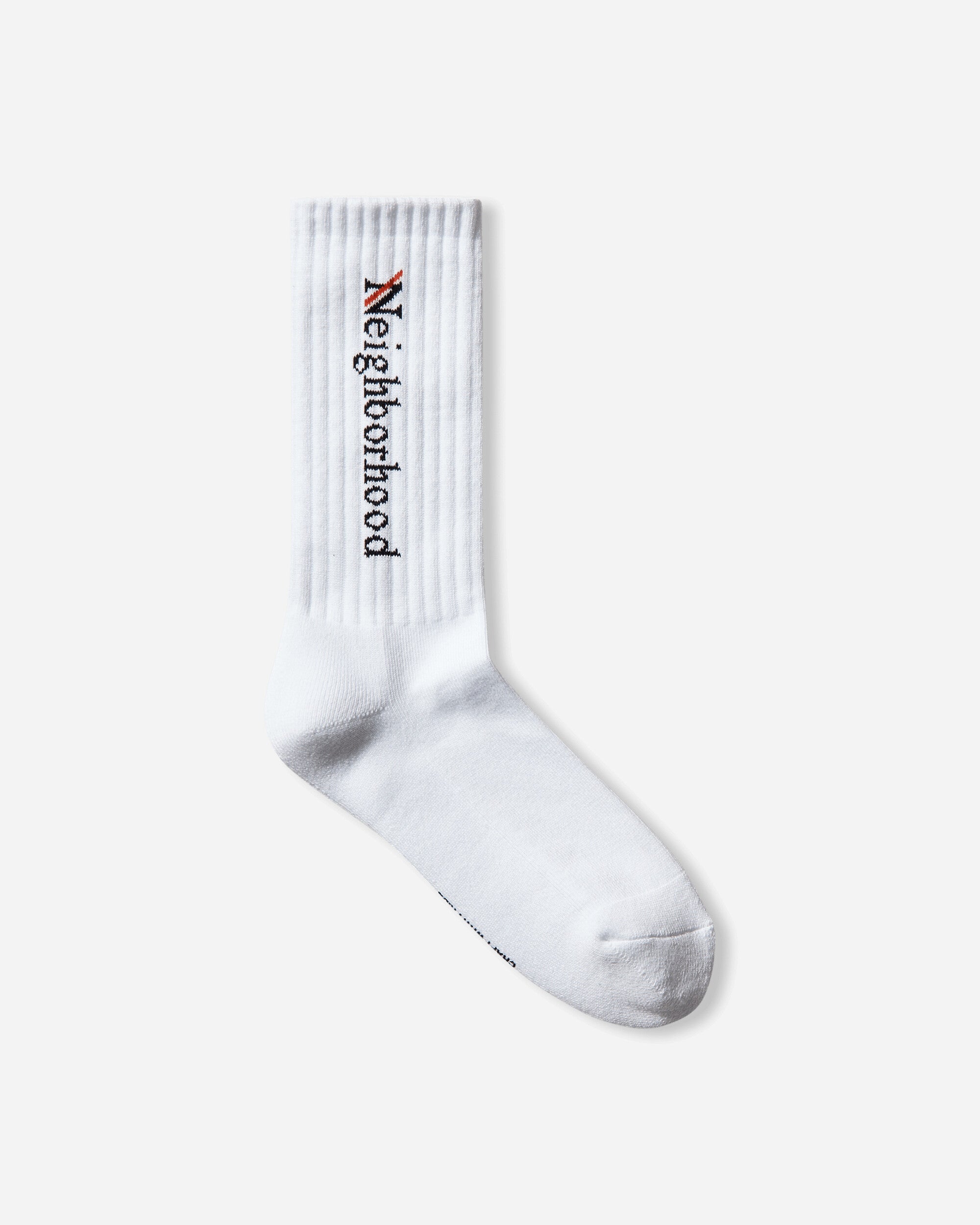 Neighborhood Logo Socks White Underwear Socks 261WINH-UWM01 WHITE