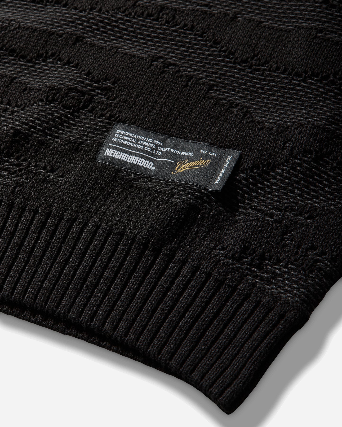 Neighborhood Camo Pattern Crewneck Sweater Black Knitwears Sweaters 261FUNH-KNM02 BLACK