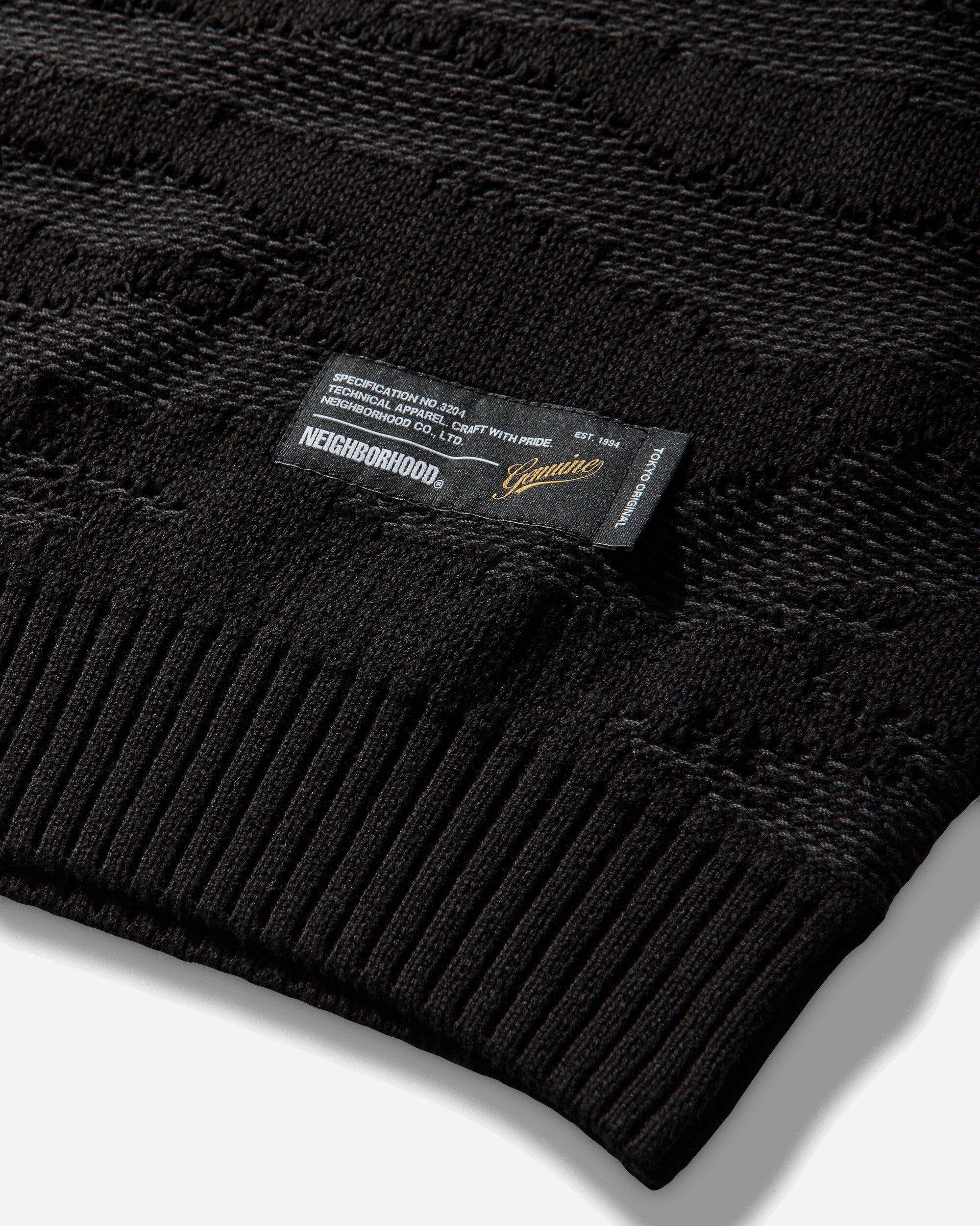 Neighborhood Camo Pattern Crewneck Sweater Black Knitwears Sweaters 261FUNH-KNM02 BLACK