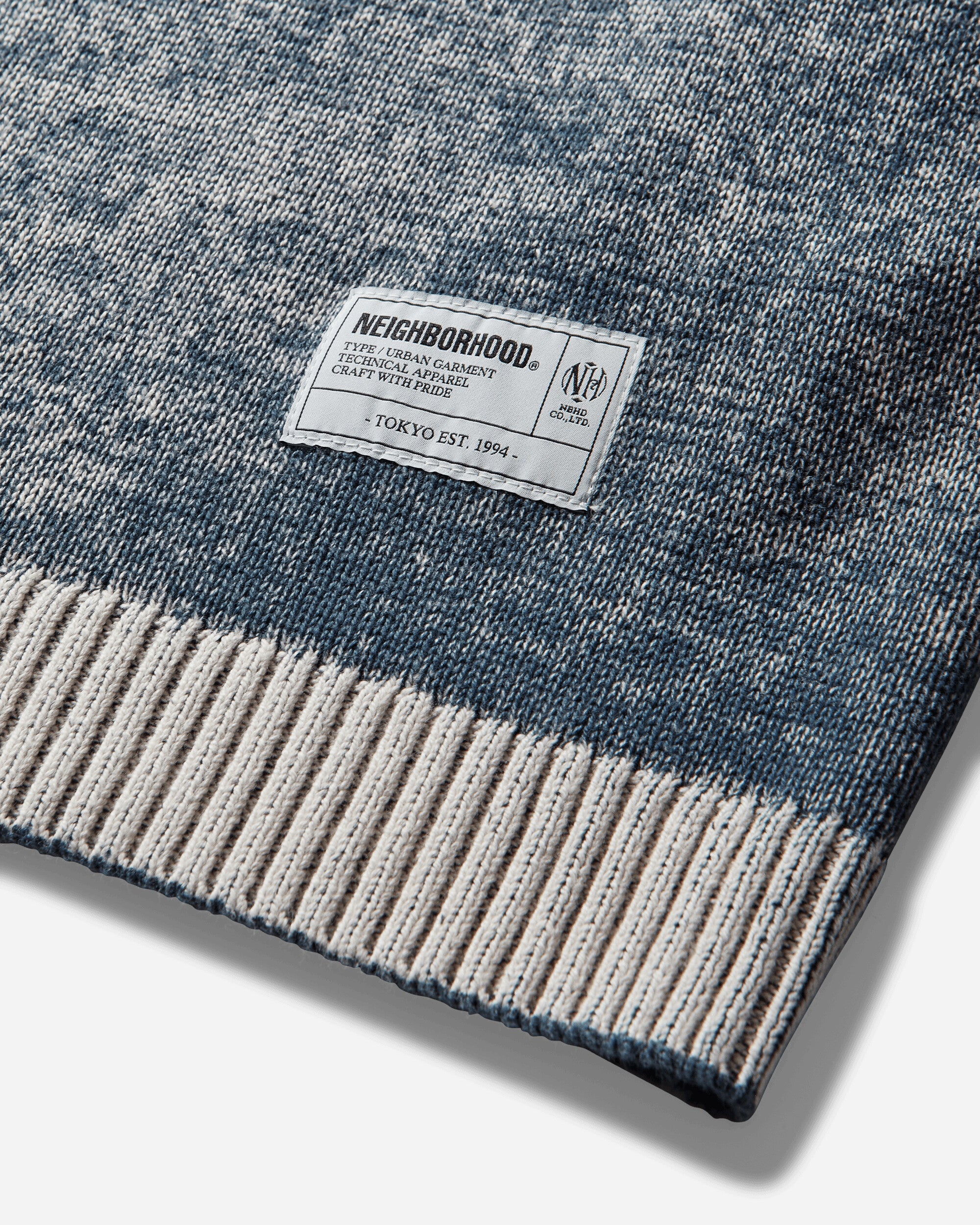 Neighborhood Pigment Bleed Crewneck Sweater Navy Knitwears Sweaters 26113NH-KNM02 NAVY