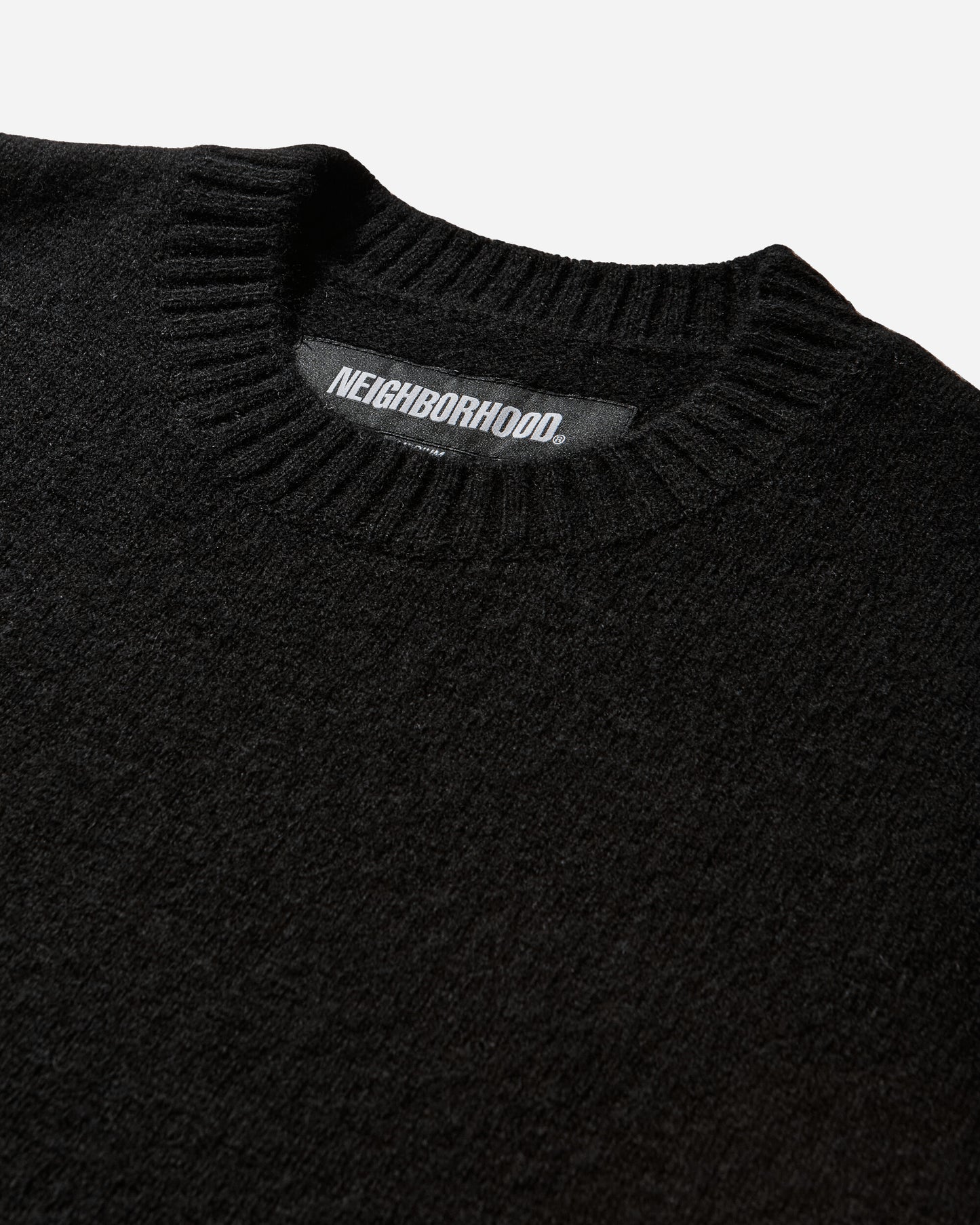 Neighborhood Plain Crewneck Sweater Black Knitwears Sweaters 252FUNH-KNM03 BLACK