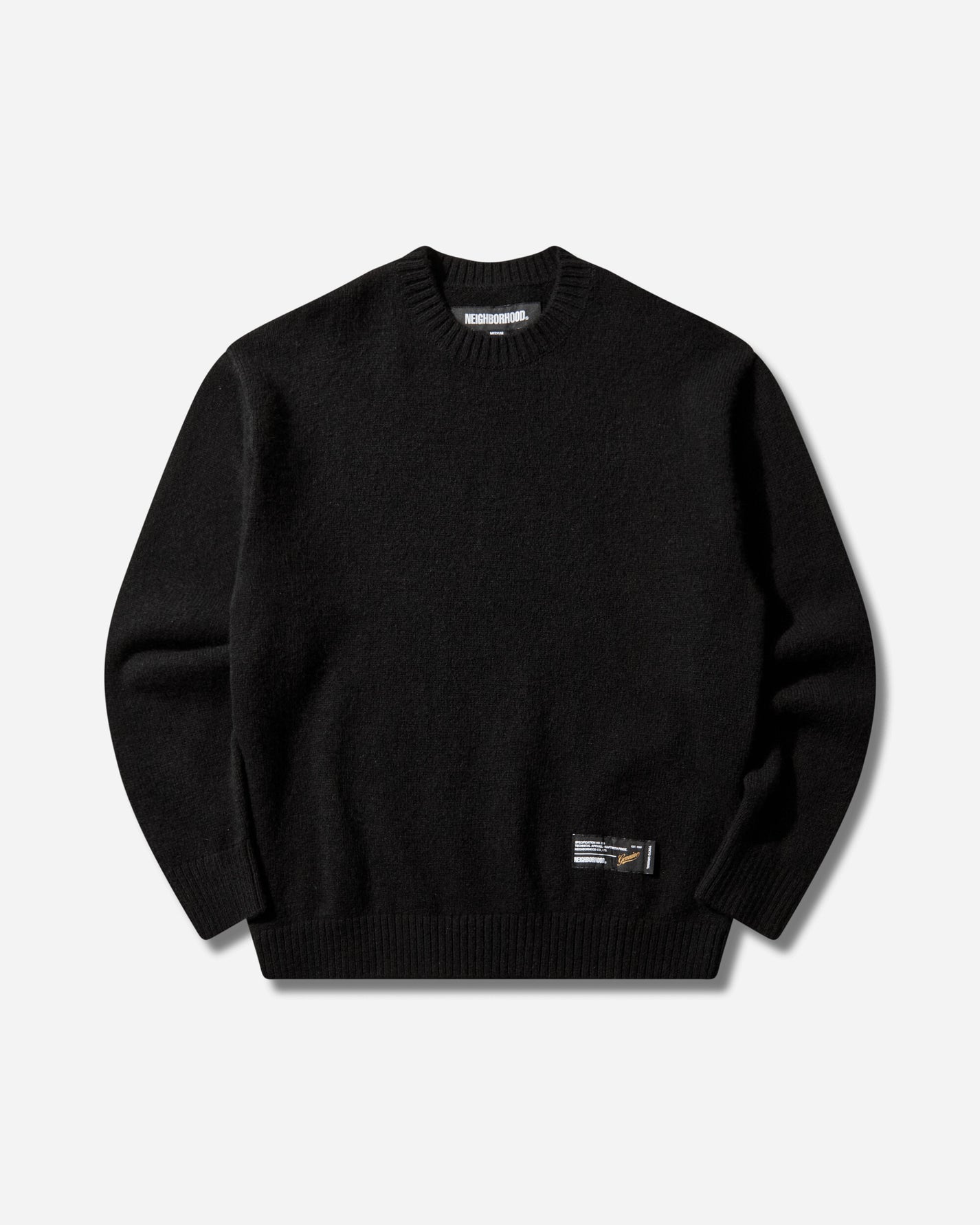 Neighborhood Plain Crewneck Sweater Black Knitwears Sweaters 252FUNH-KNM03 BLACK