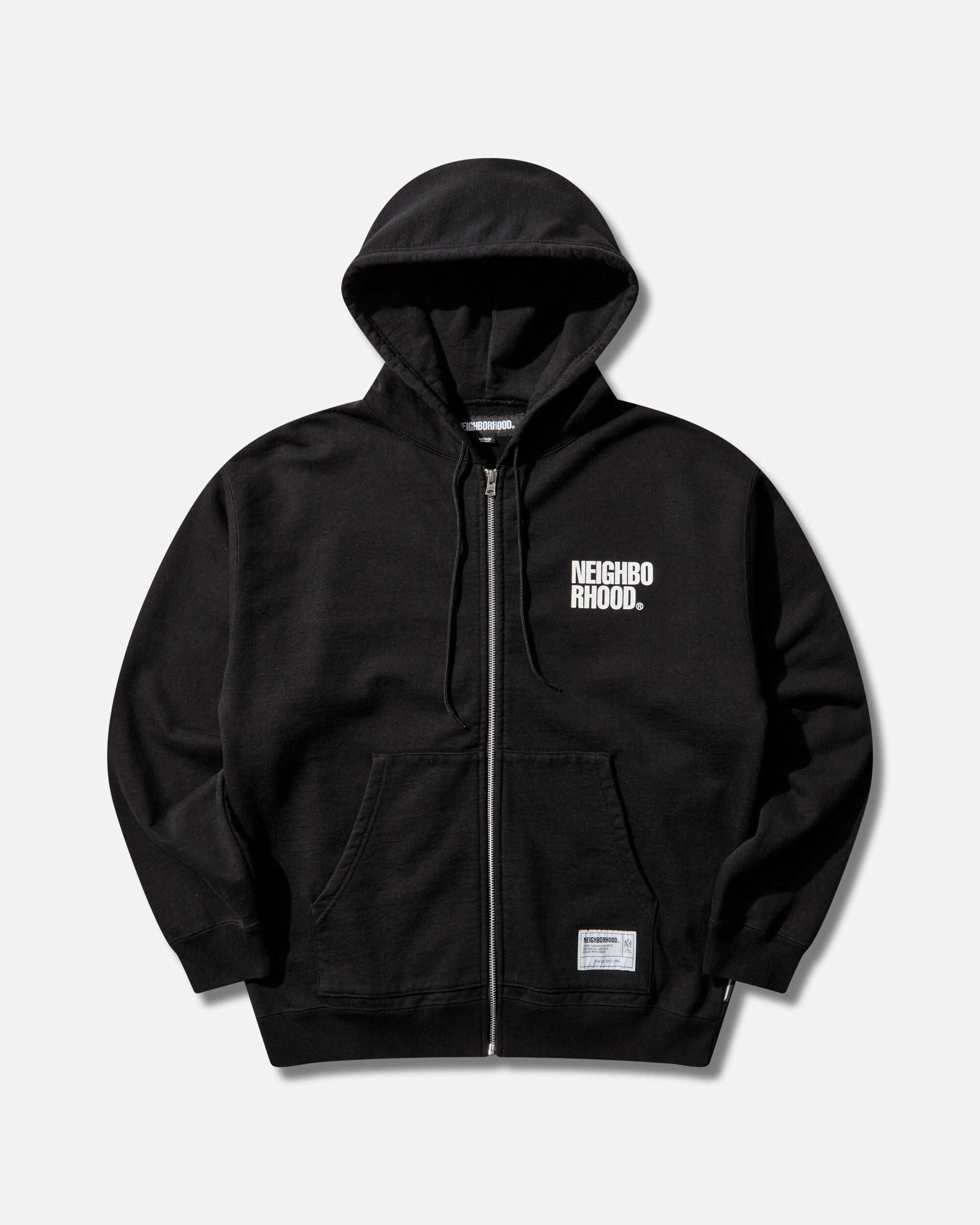 Neighborhood Classic Sweat Zip Hoodie Ls Black Sweatshirts Zip-Ups 252UWNH-CSM03 BLACK