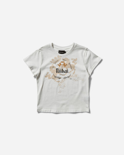 Nii Hai Wmns Champaigne Baby Tee In White White T-Shirts Cropped 2025-011-TPS-CHMP WHT