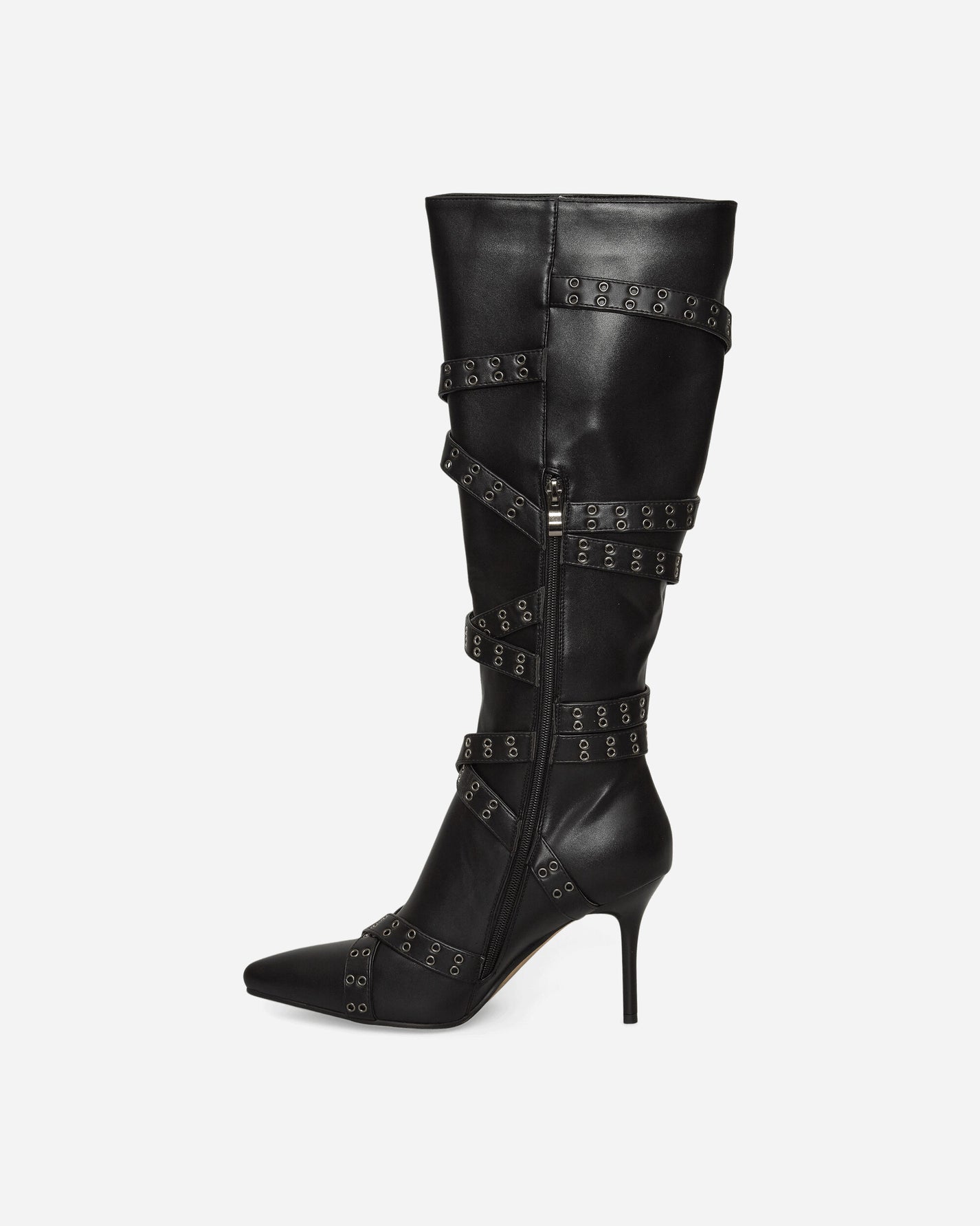 Nii Hai Wmns Nii Hai Strappy Boots In Black Black Boots Knee PRE22SHOENHSB BLK