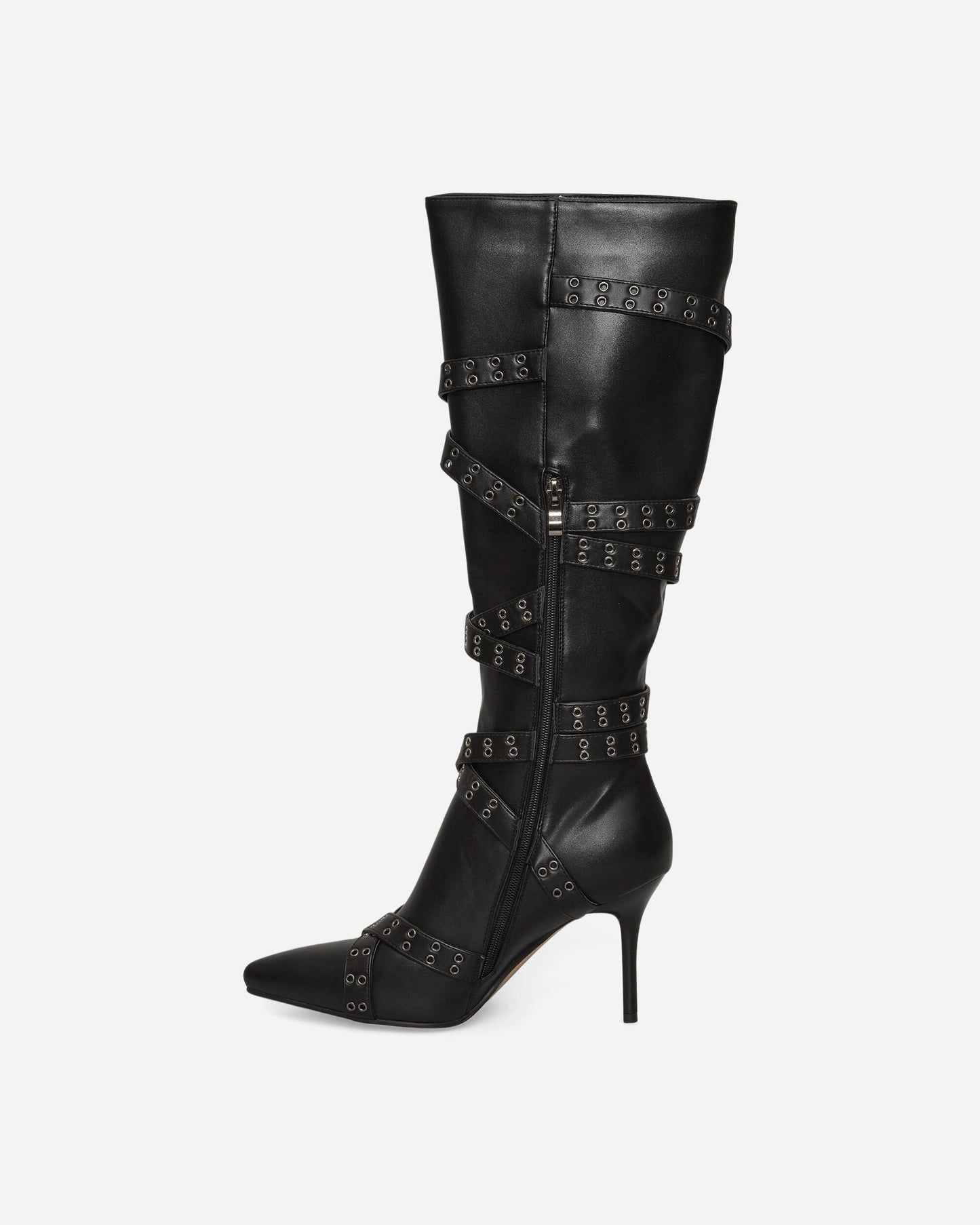 Nii Hai Wmns Nii Hai Strappy Boots In Black Black Boots Knee PRE22SHOENHSB BLK