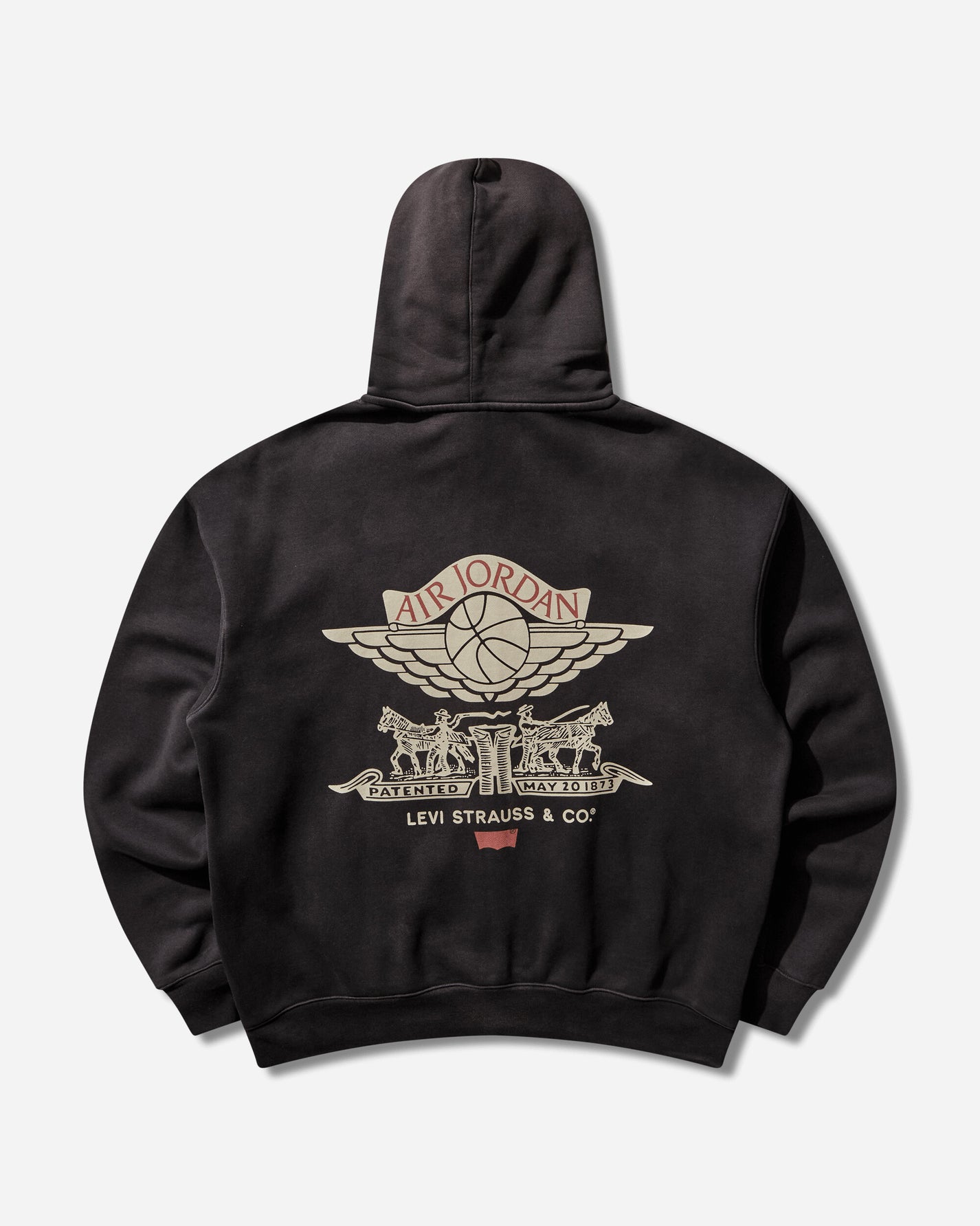 Nike Jordan M J Levis Hoodie Black/Pale Ivory/Gym Red Sweatshirts Zip-Ups IM6734-010