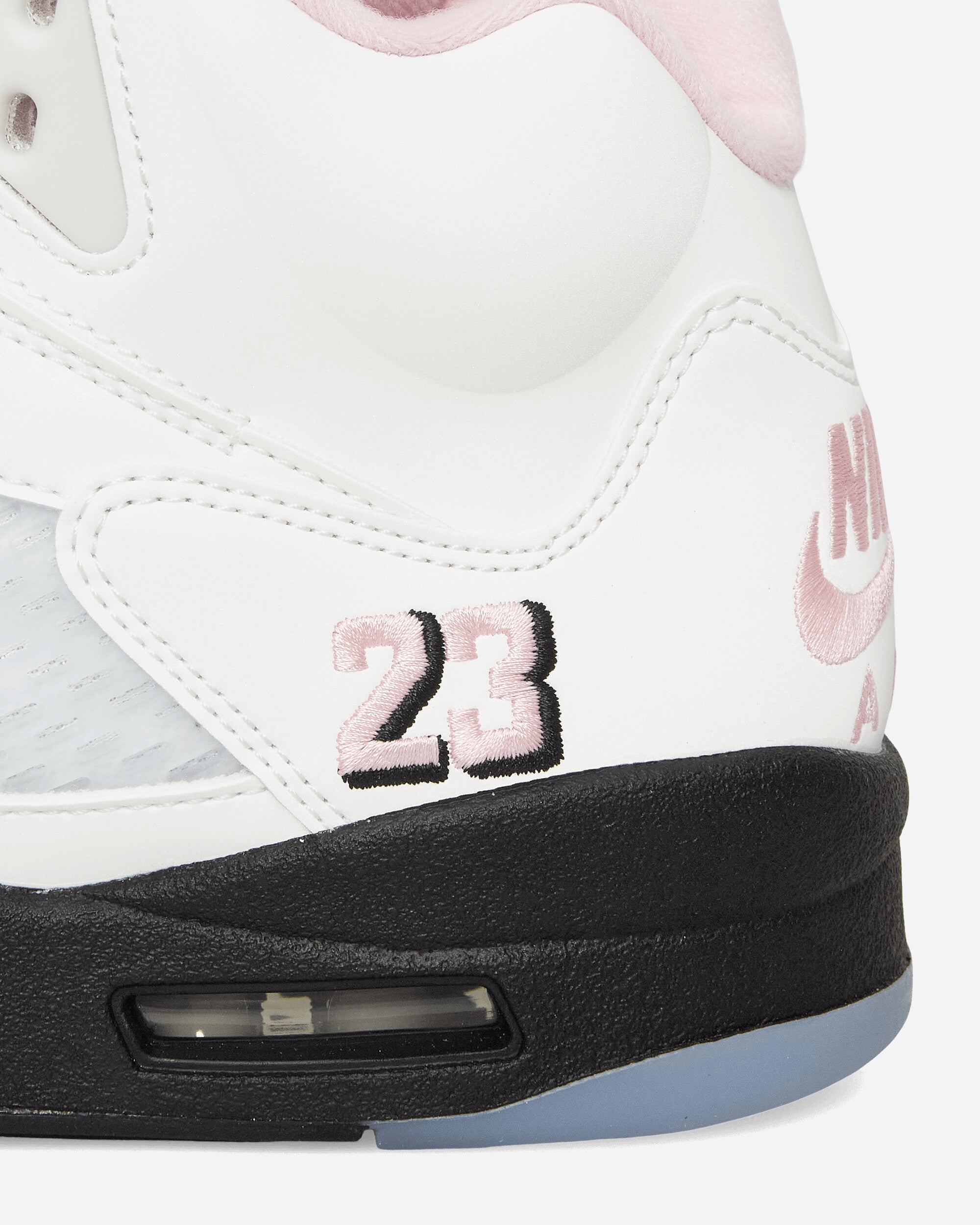 Nike Jordan Air Jordan 5 Retro Men's Shoes White/Med Soft Pink-Black Sneakers Mid HQ7978-102