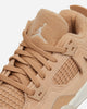 Nike Jordan Jordan 4 Retro Little Kids' Shoes Hemp/Lt Orewood Brn Sneakers Mid HV4385-200