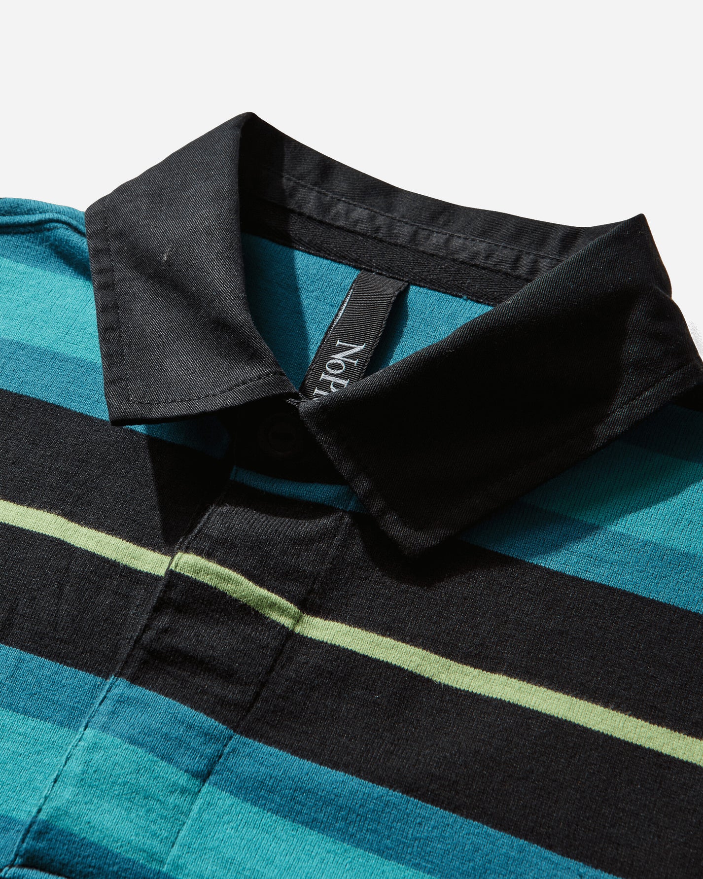 No Problemo Striped Ls Rugby Shirt Aqua T-Shirts Longsleeve NP4021405 AQUA