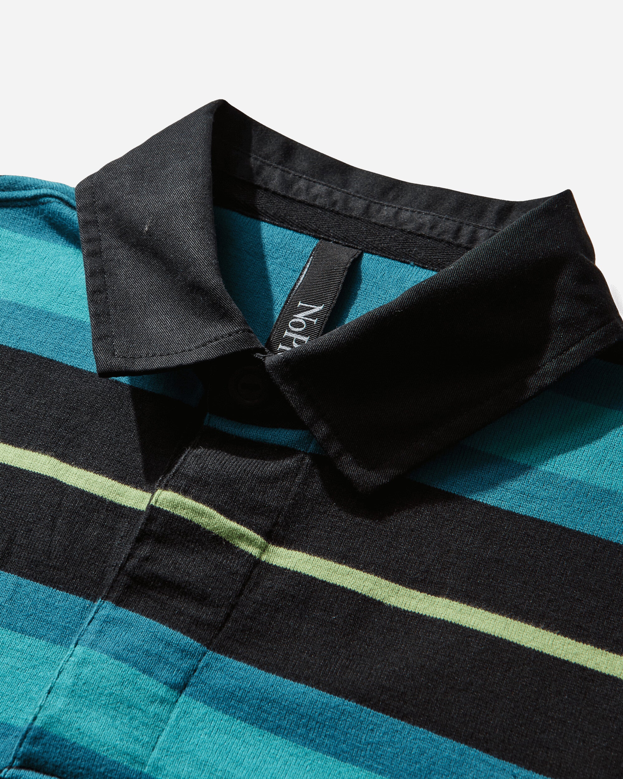 No Problemo Striped Ls Rugby Shirt Aqua T-Shirts Longsleeve NP4021405 AQUA