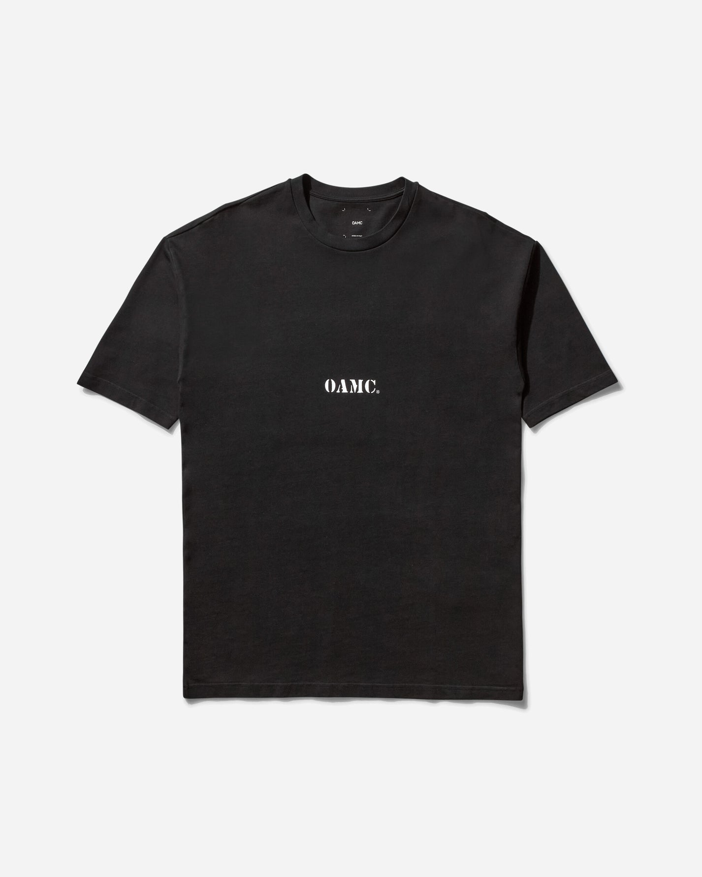 OAMC Loose Fit Tee With Printed Patch Black T-Shirts Shortsleeve OA5SMH01APJE501999 999
