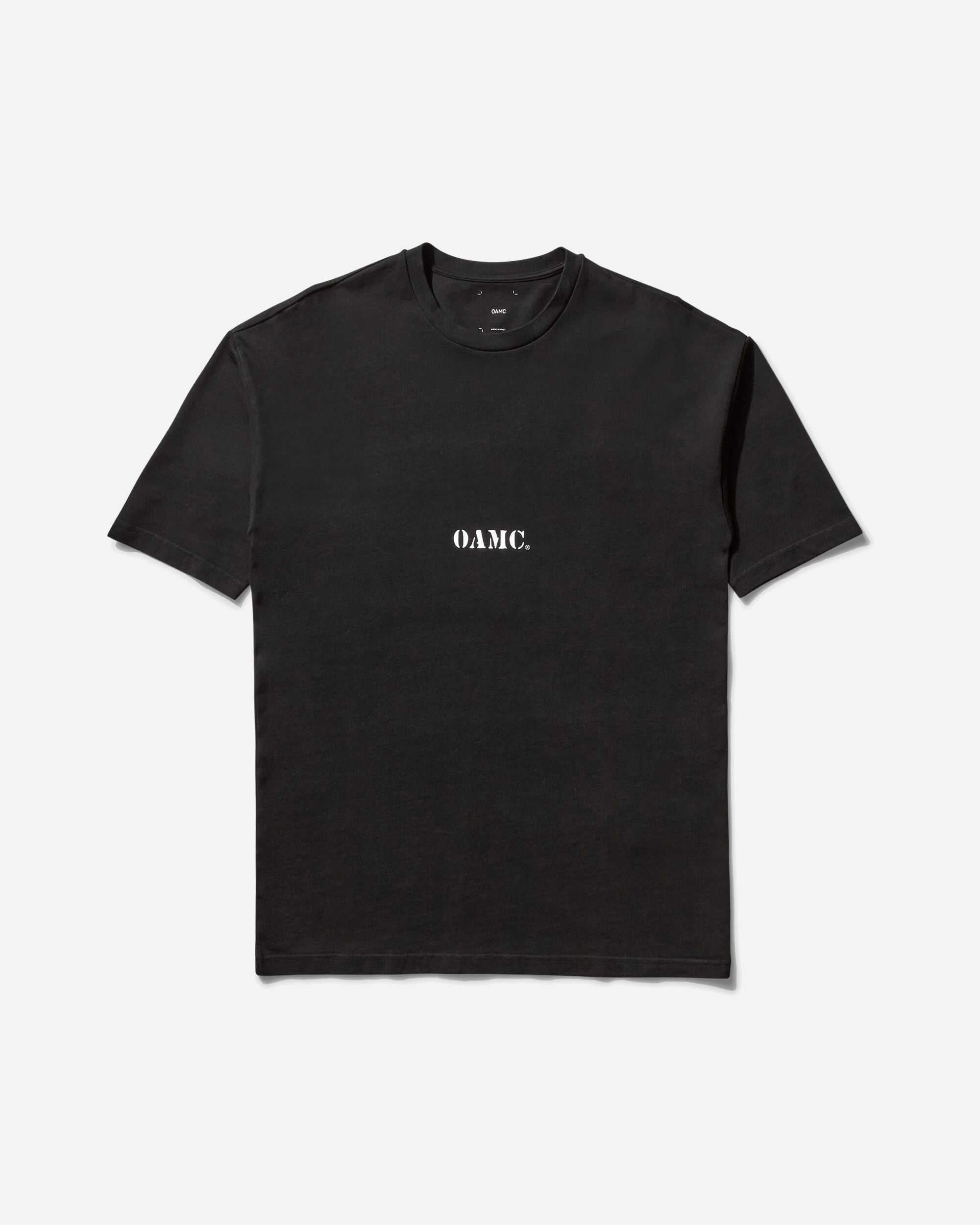 OAMC Loose Fit Tee With Printed Patch Black T-Shirts Shortsleeve OA5SMH01APJE501999 999
