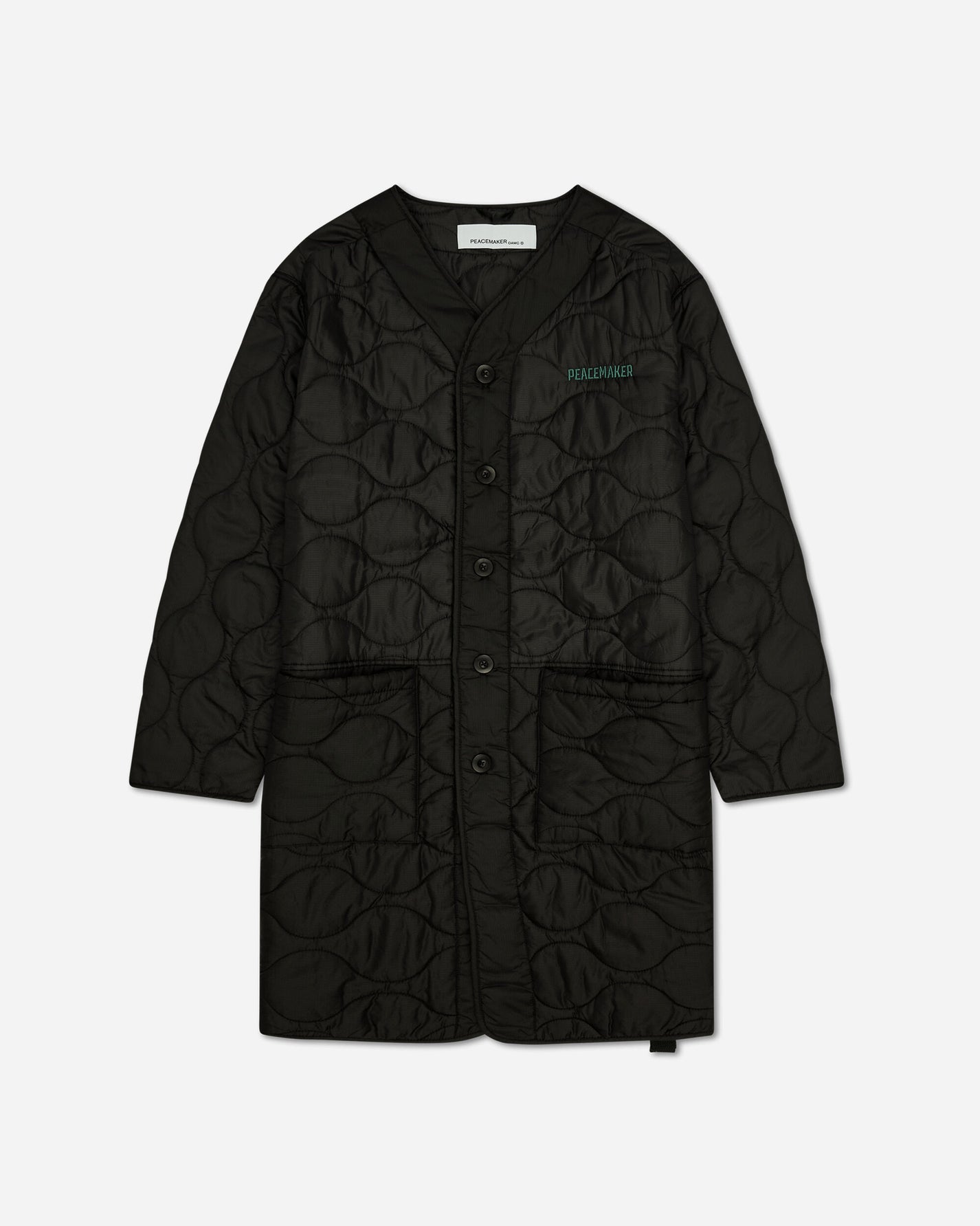 OAMC Peacemaker Long Liner Black Coats and Jackets Bomber Jackets PCM2OC02ANY00199 99