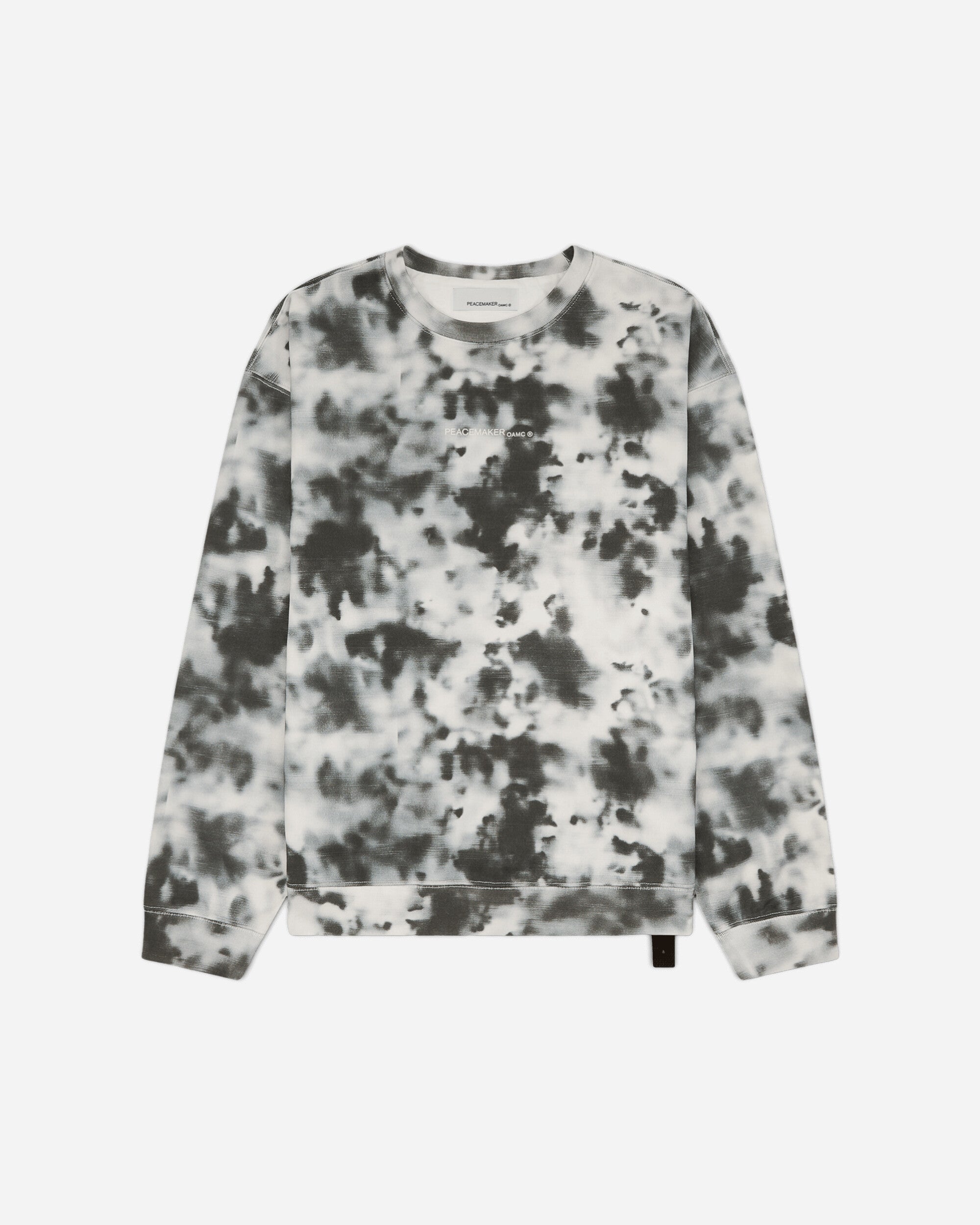 OAMC Peacemaker Loose Fit Crewneck Camo Print Black Camo Sweatshirts Crewneck PCM2ON01FFT00399 99