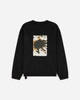 OAMC Peacemaker Loose Fit Crewneck Landart 02 Print Black Sweatshirts Crewneck PCM2ON01CFT00299 99
