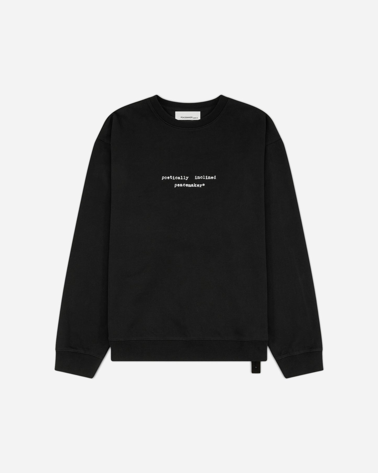 OAMC Peacemaker Loose Fit Crewneck Landart 02 Print Black Sweatshirts Crewneck PCM2ON01CFT00299 99