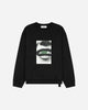 OAMC Peacemaker Loose Fit Crewneck Smile Print Black Sweatshirts Crewneck PCM2ON01QFT00299 99