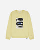 OAMC Peacemaker Loose Fit Crewneck Smile Print Light Yellow Sweatshirts Crewneck PCM2ON01QFT00214 14