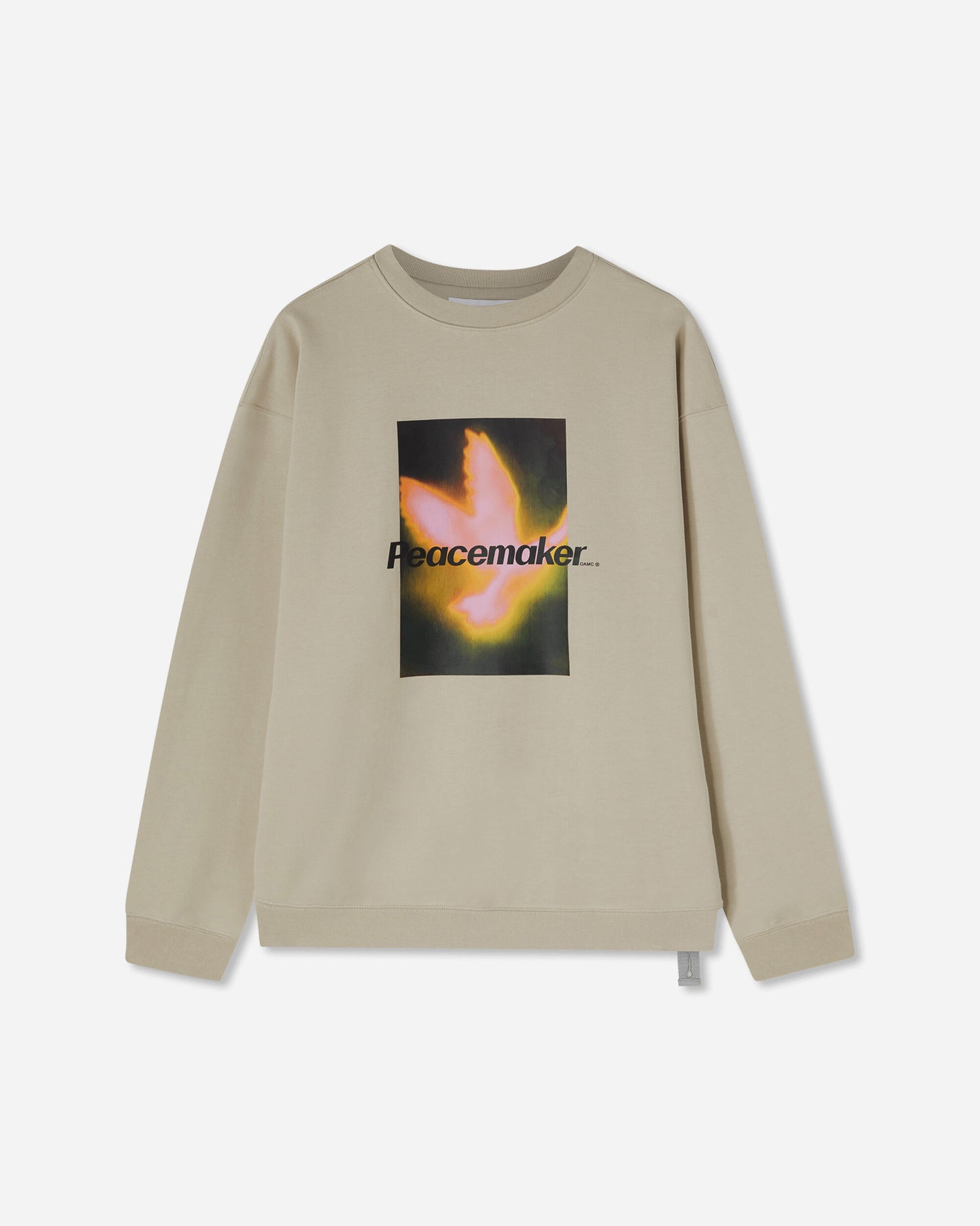 OAMC Peacemaker Peacemaker Bird Loose Fit Crewneck Sand Sweatshirts Crewneck PCM1ON01HFT001004 SAND