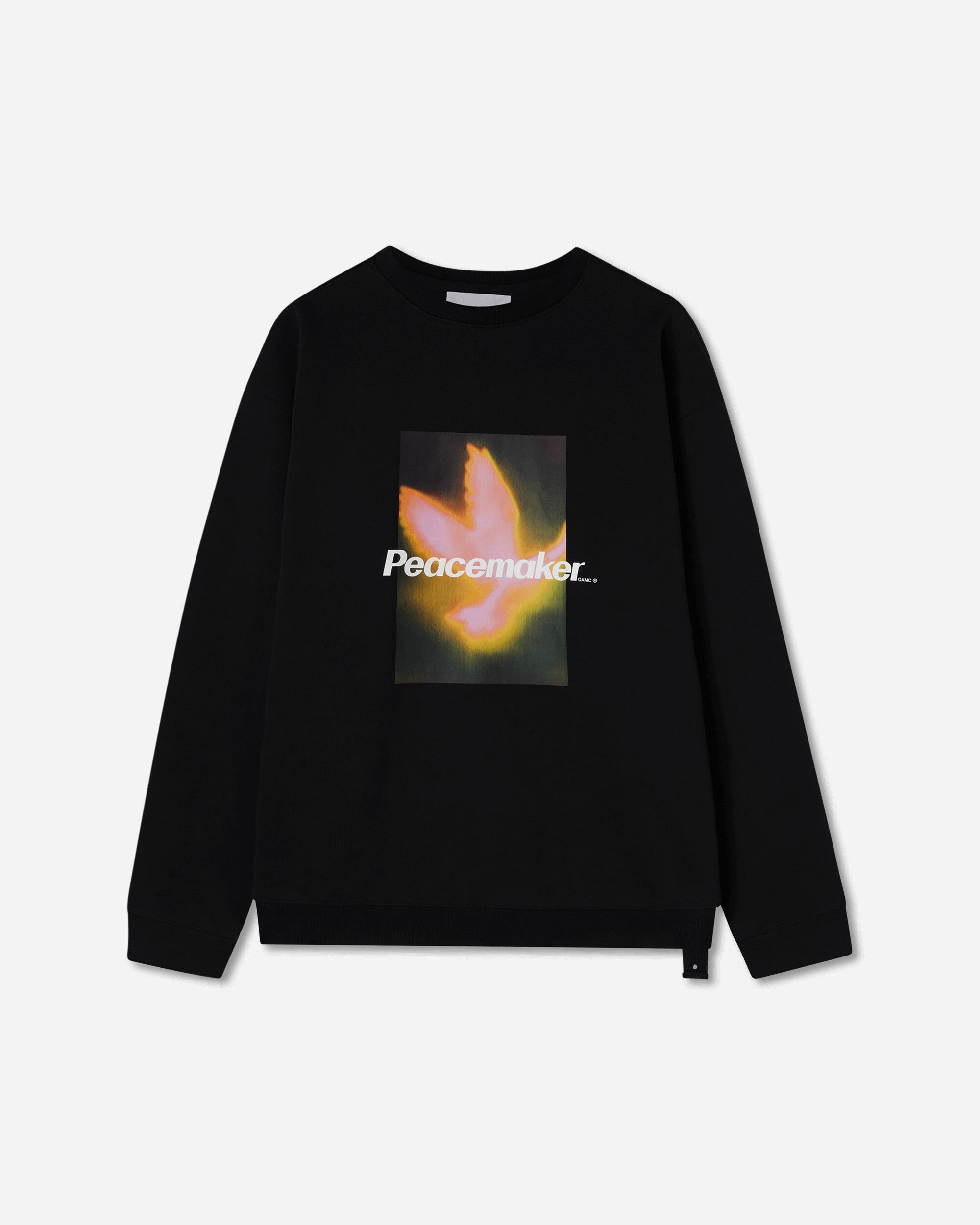 OAMC Peacemaker Peacemaker Bird Loose Fit Crewneck Black Sweatshirts Crewneck PCM1ON01HFT001099 BLK
