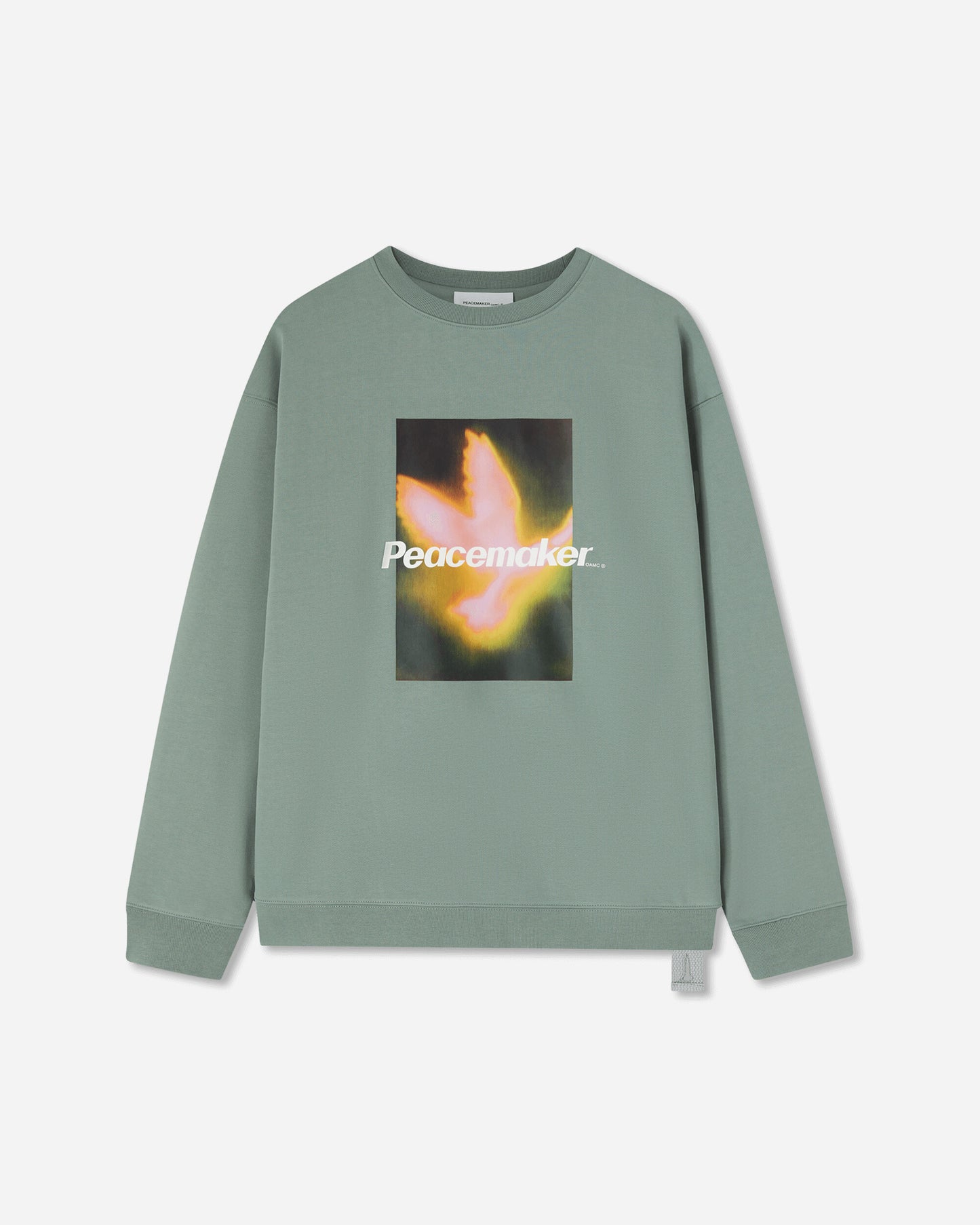 OAMC Peacemaker Peacemaker Bird Loose Fit Crewneck Sage Green Sweatshirts Crewneck PCM1ON01HFT001050 SGRN
