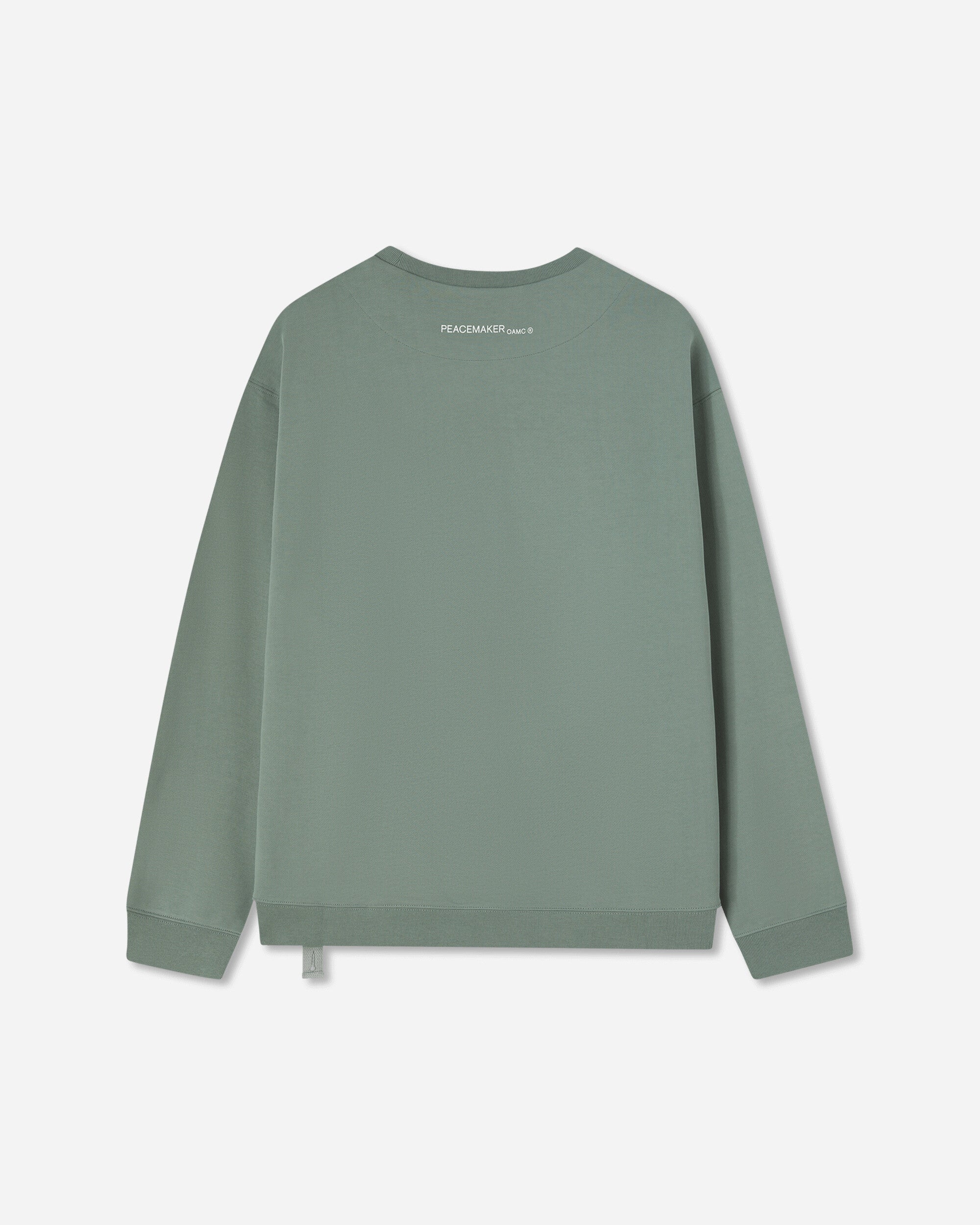 OAMC Peacemaker Peacemaker Bird Loose Fit Crewneck Sage Green Sweatshirts Crewneck PCM1ON01HFT001050 SGRN