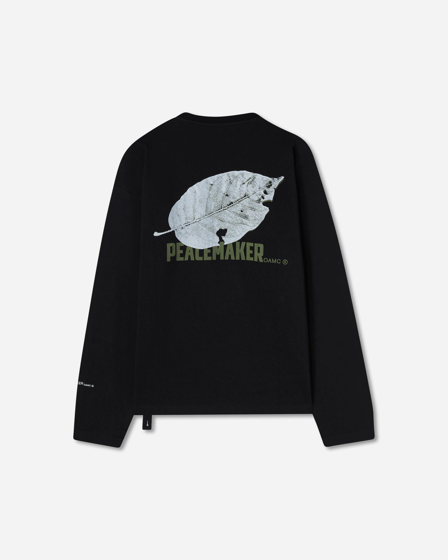 OAMC Peacemaker Peacemaker Leaf Loose Fit Crewneck Black Sweatshirts Crewneck PCM1OT04QJE002099 BLK